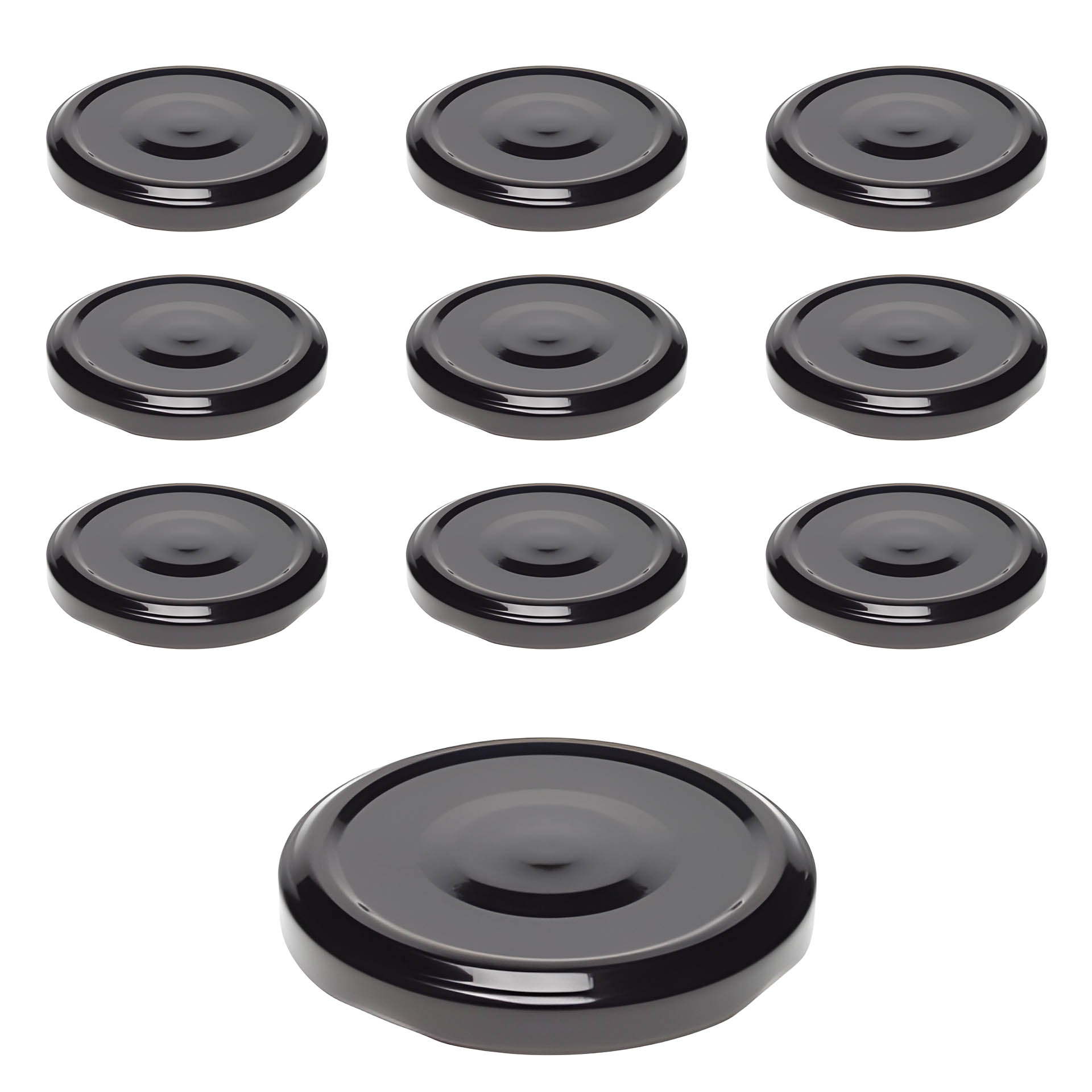 TO  66 schwarz ster. mit Button, 10 Stück
