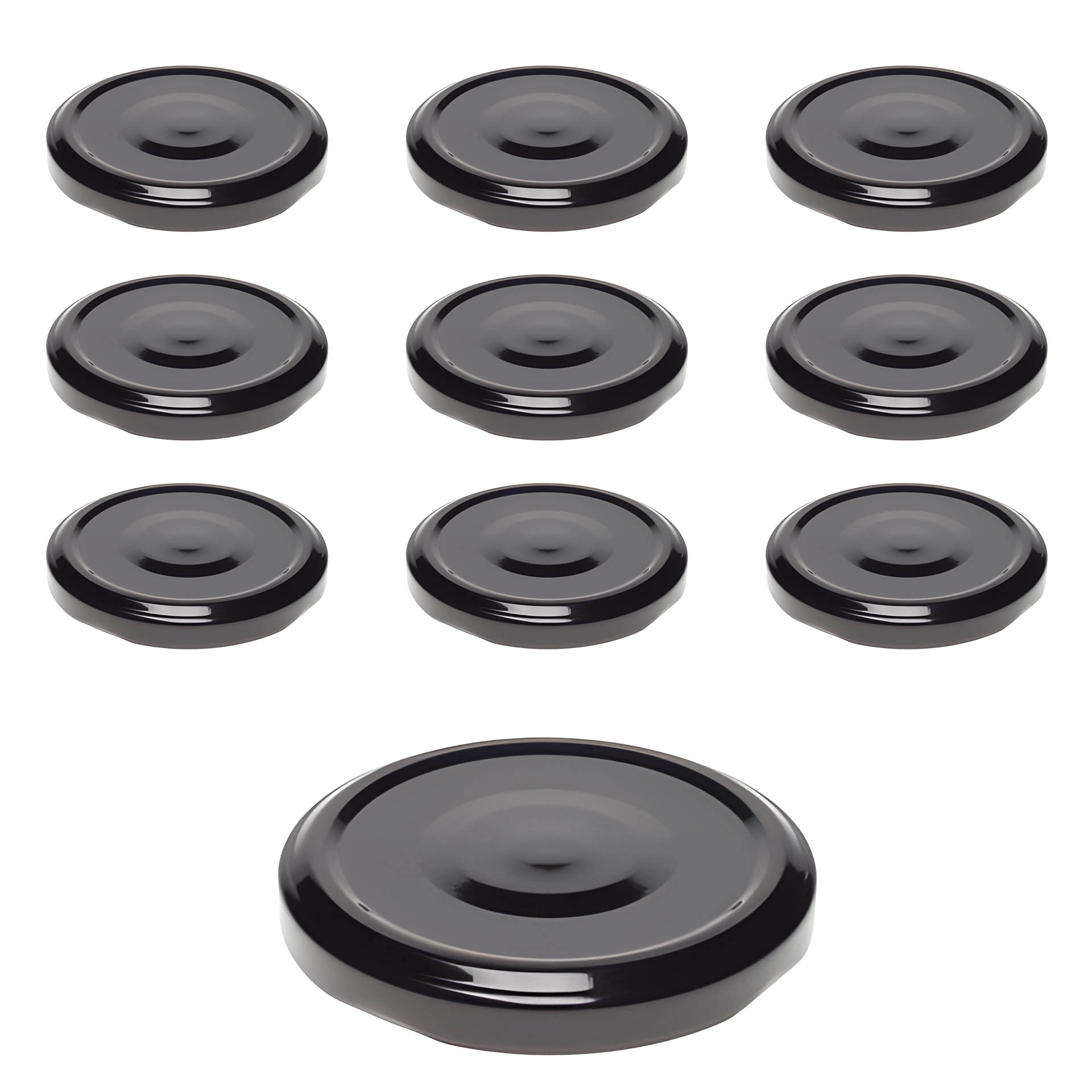 TO  66 schwarz ster. mit Button, 10 Stück