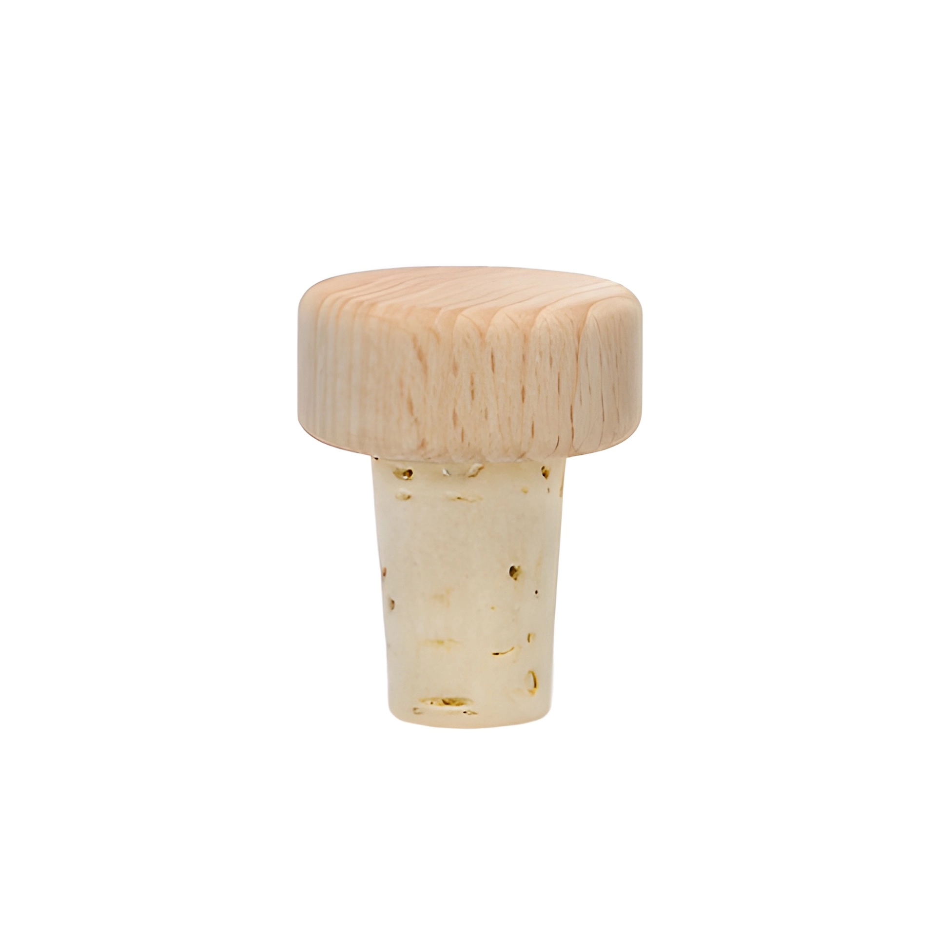 Korken 11/14 mm mit Holzscheibe Ø 22 mm