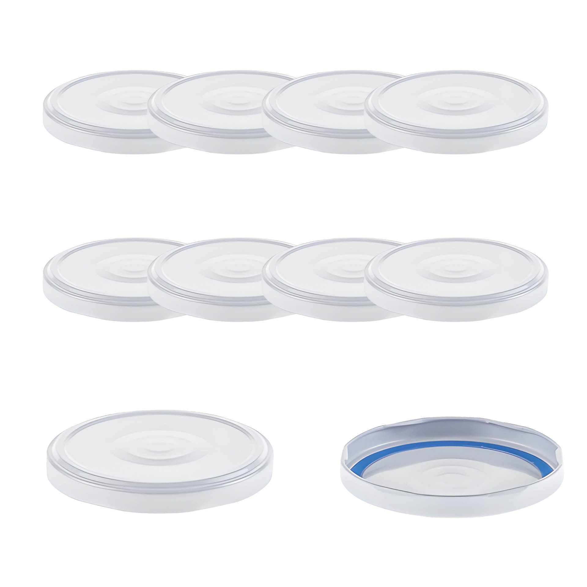 TO  82 weiß ster. mit Button BLUESEAL, 10 Stück