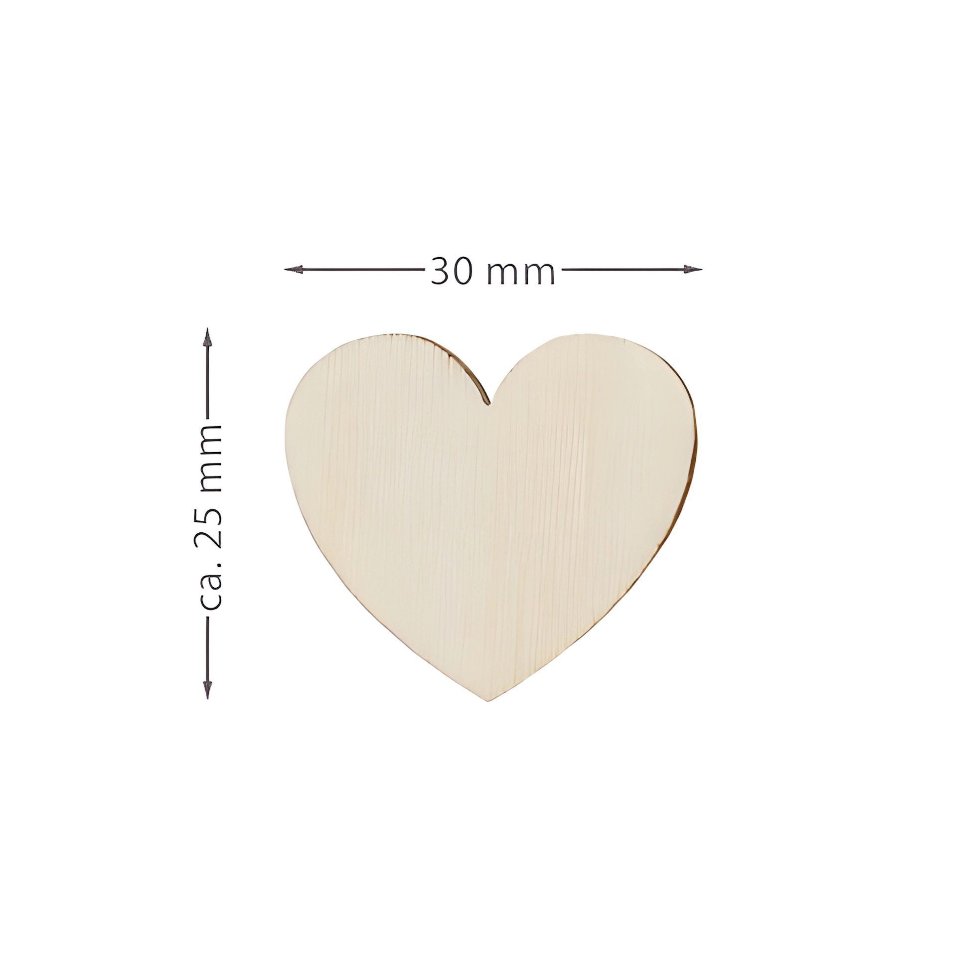 Deko-Herzen 30 x 25 mm, 30 Stück