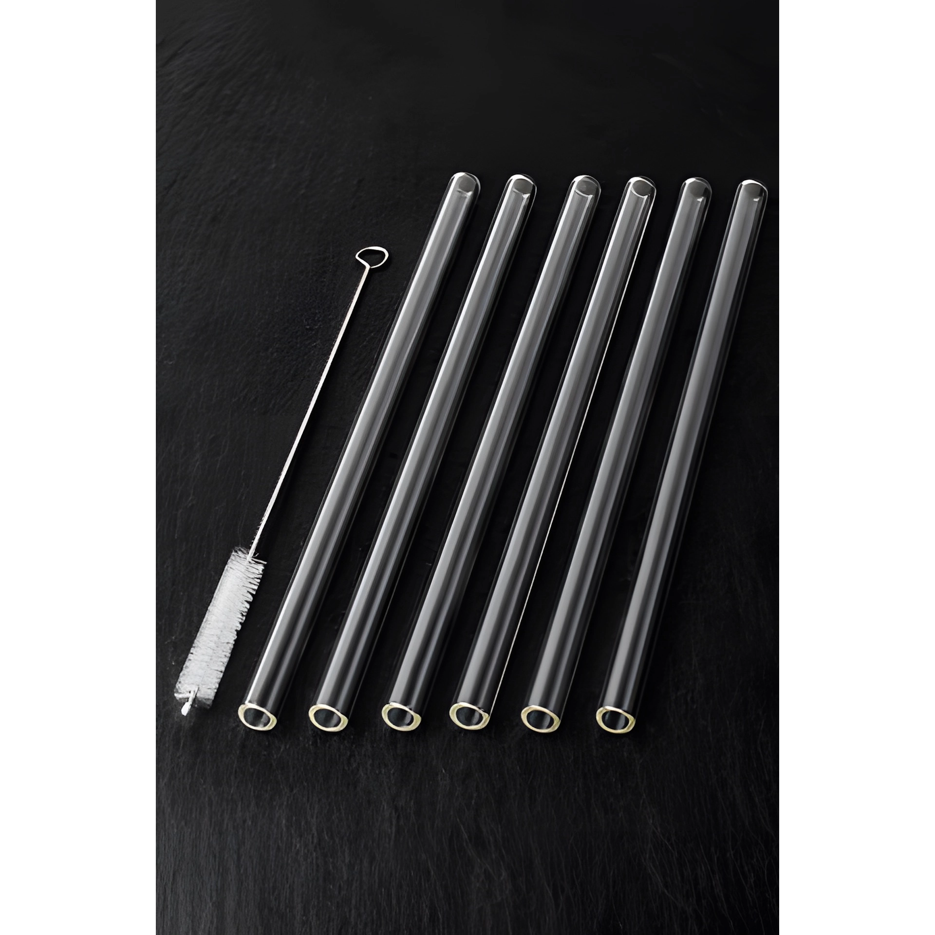 Glastrinkhalme 23 cm, Ø 10 mm, 6 Stück