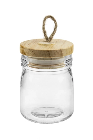 Deko-Glas 150 ml mit Holzdeckel