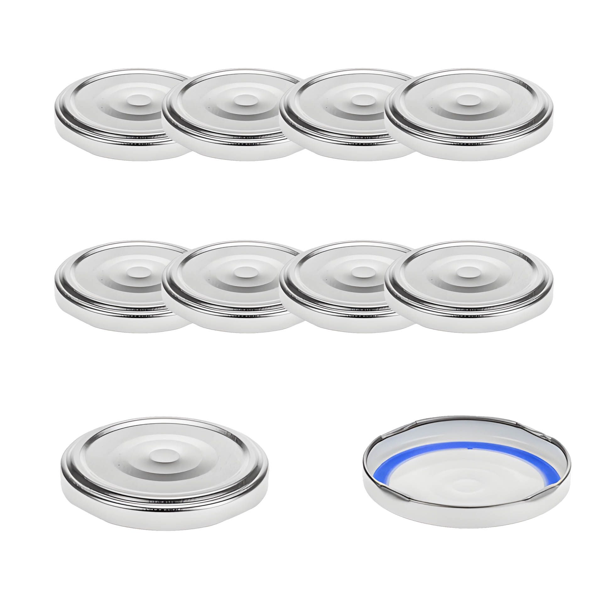 TO  63 silber past. mit Button BLUESEAL, 10 Stück