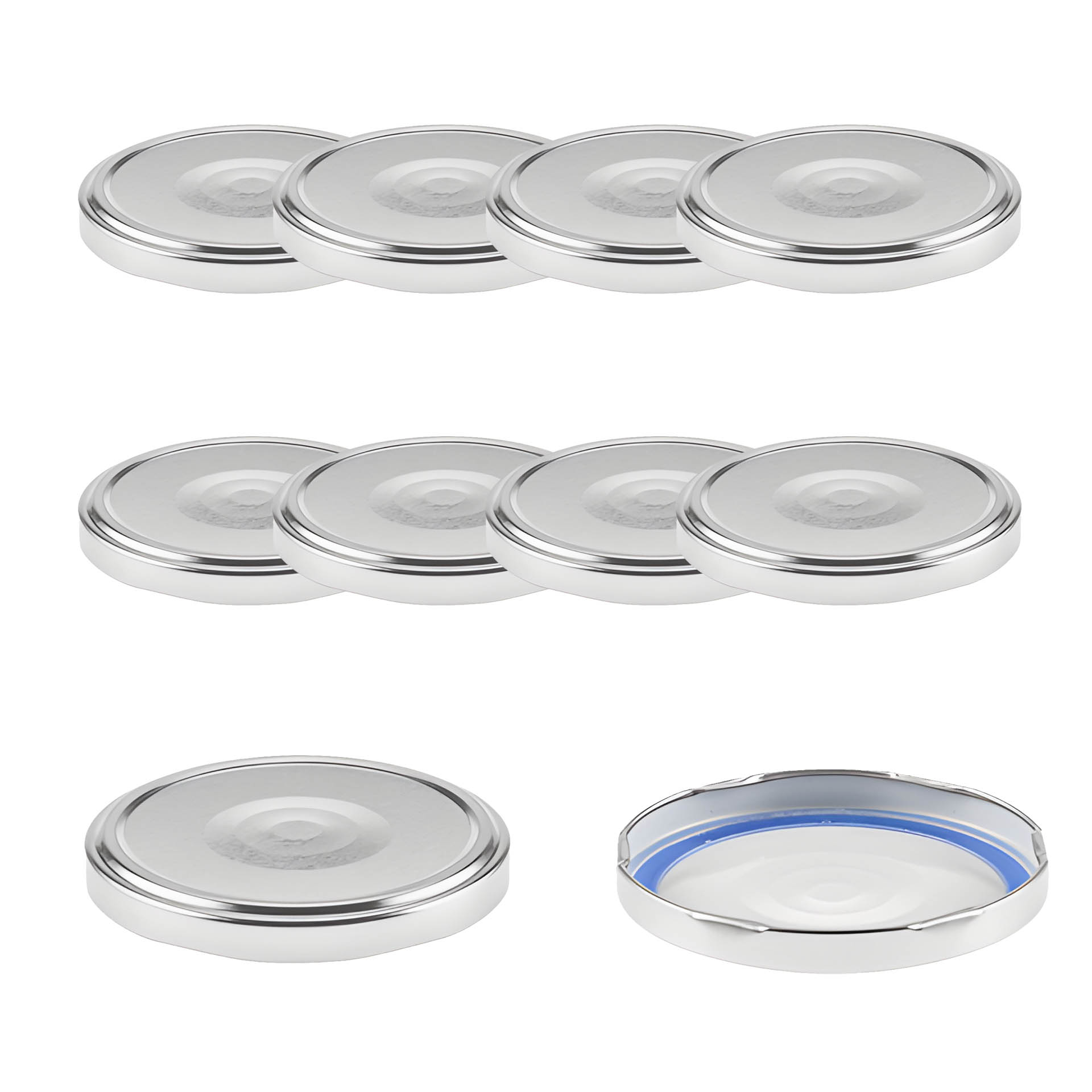TO  82 silber past. mit Button BLUESEAL, 10 Stück