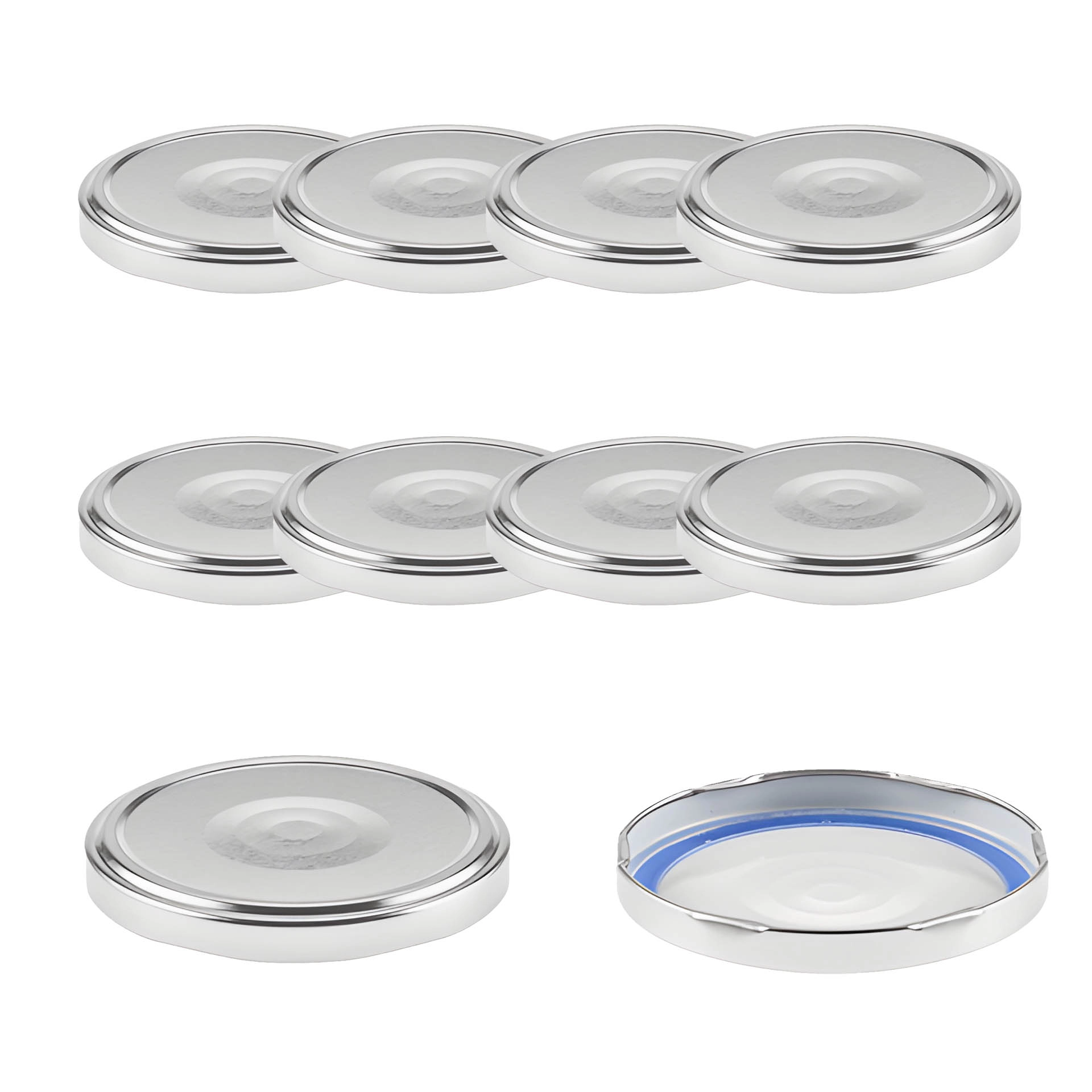 TO  82 silber past. mit Button BLUESEAL, 10 Stück