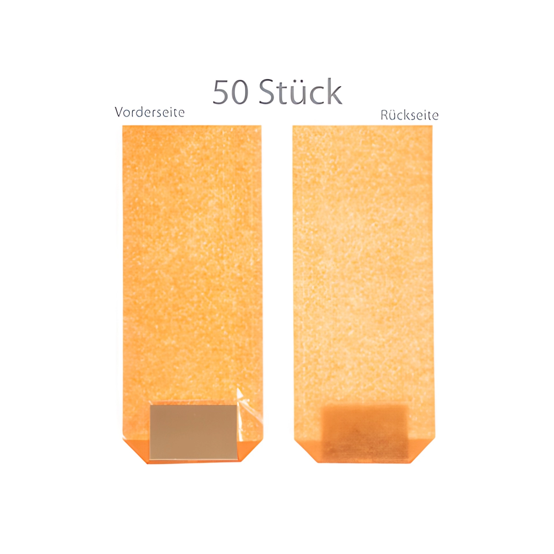 Kreuzbodenbeutel Jute-Optik orange 100 x 220 mm,   50 Stück