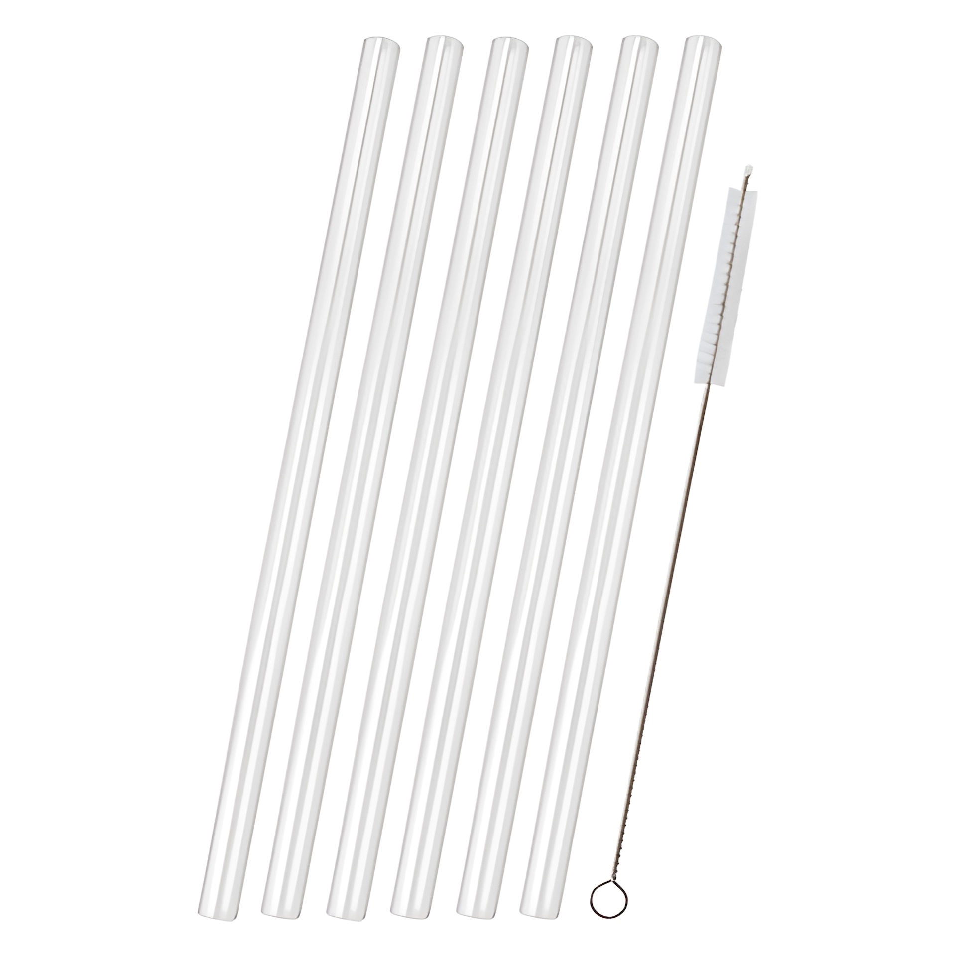 Glastrinkhalme 23 cm, Ø 10 mm, 6 Stück