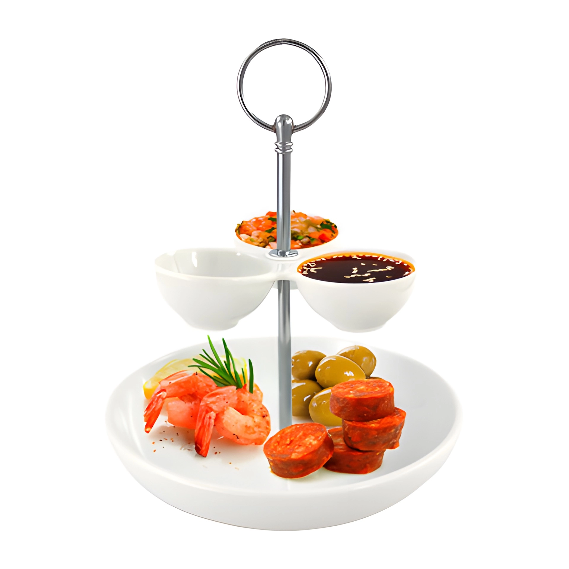 Porzellan-Etagere, 2-stöckig
