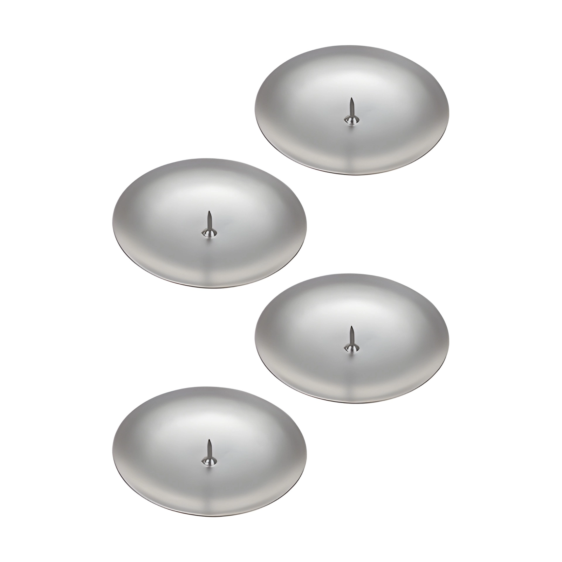Kerzenhalter 'Adventskranz' Ø 8 cm, silber, 4 Stück