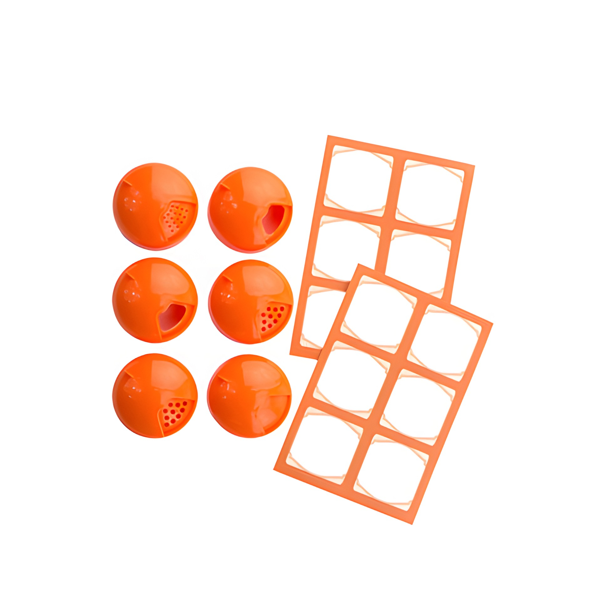 TO 38 Multikappe 6er plus 12 Etiketten, orange