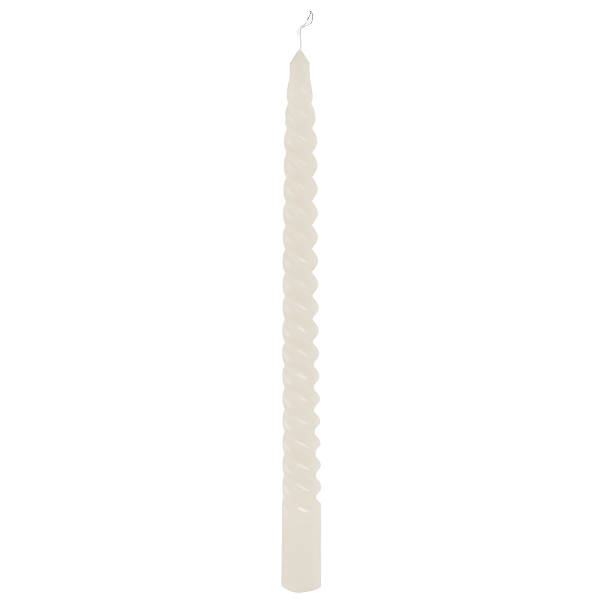 Stabkerze 'Twisted' creme, 25 cm
