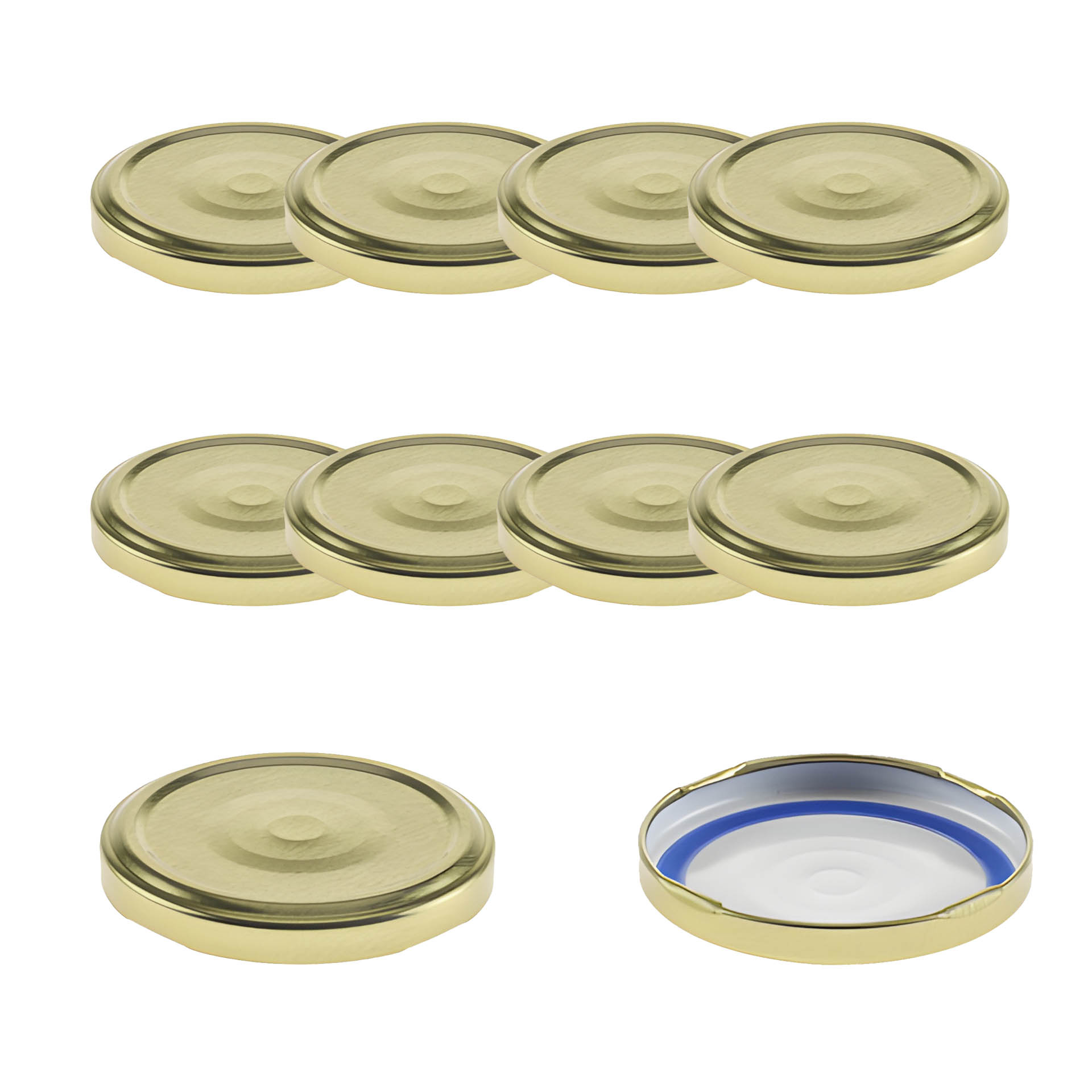 TO  66 gold ster. mit Button BLUESEAL, 10 Stück