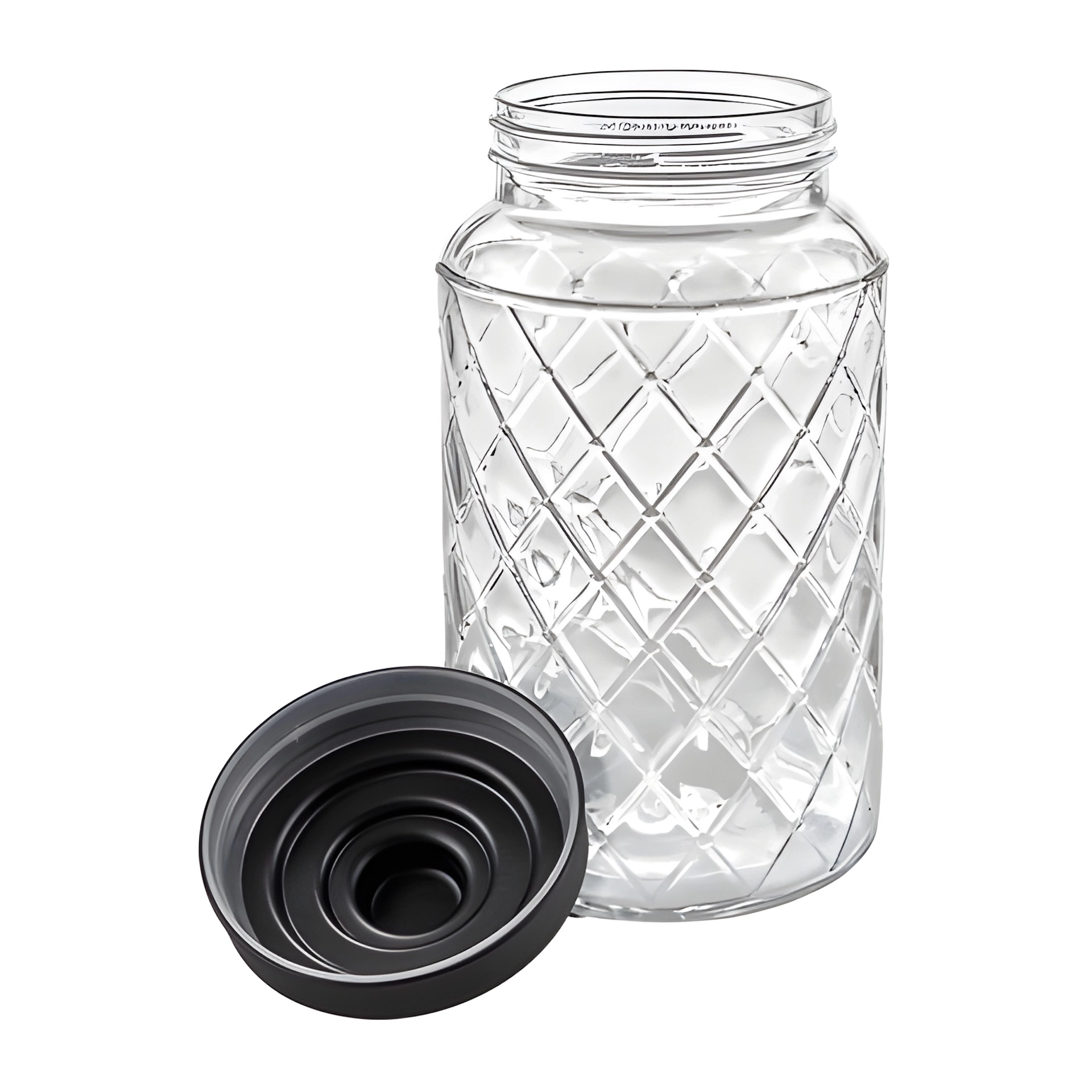 Vorratsglas 'Raute' 1200 ml mit Schraubdeckel
