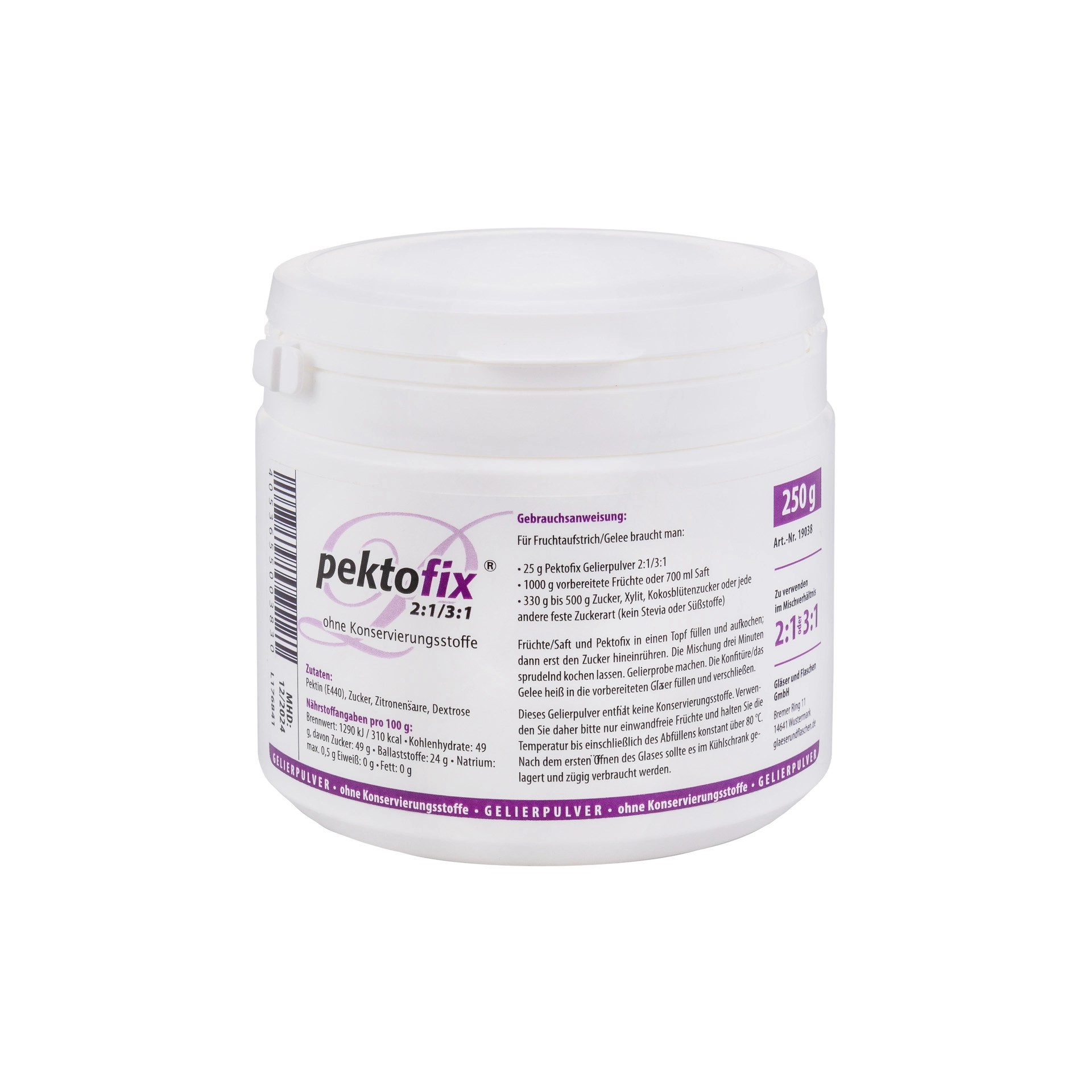 Pektofix Gelierpulver 2:1 / 3:1, 250 g