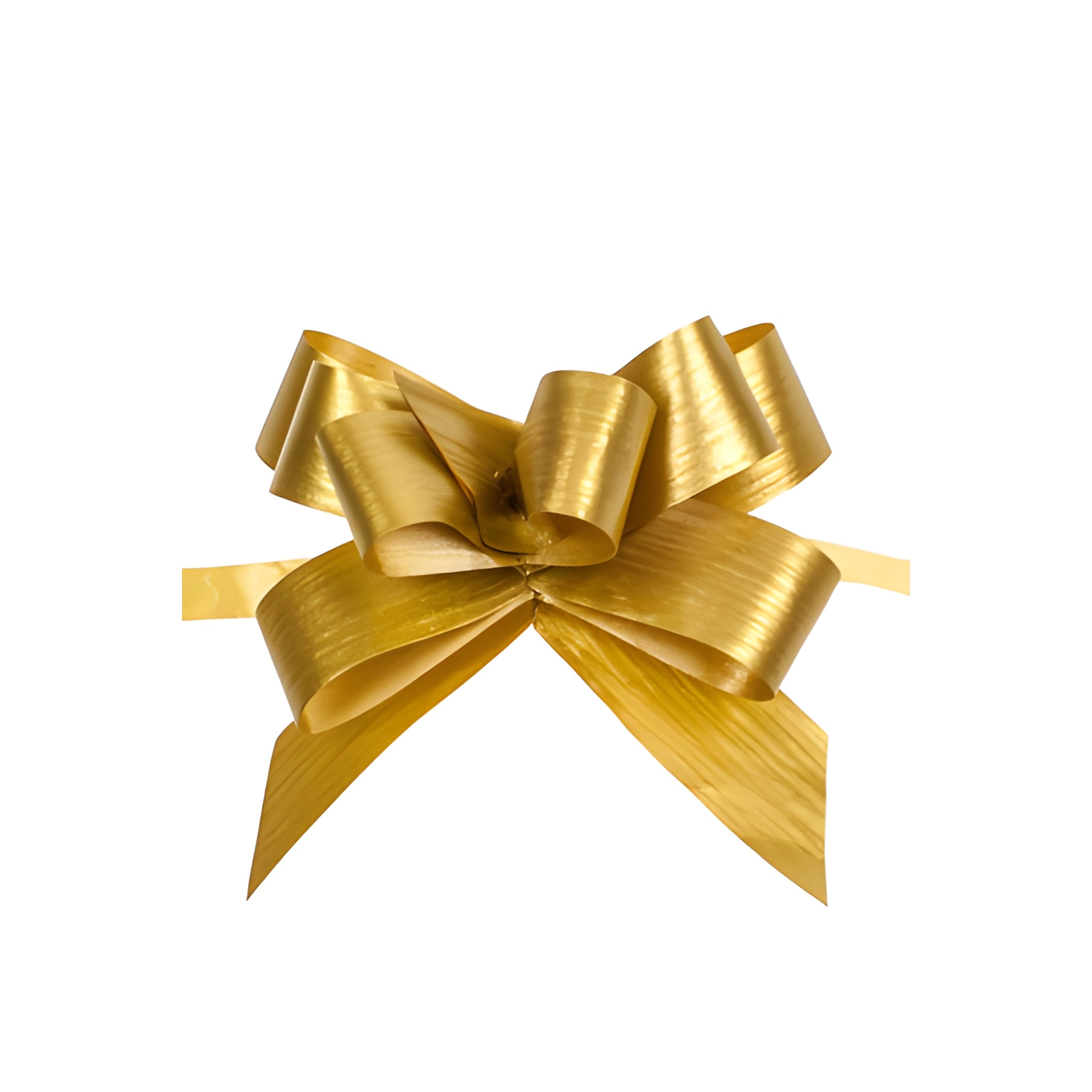 Ziehschleife Paperlook metallic ca. 80 mm, gold, 100 Stück