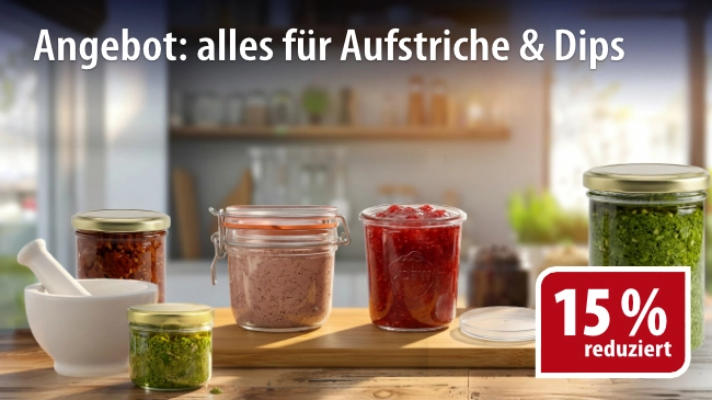 Angebote für Gläser und Zubehör für Aufstriche und Dips