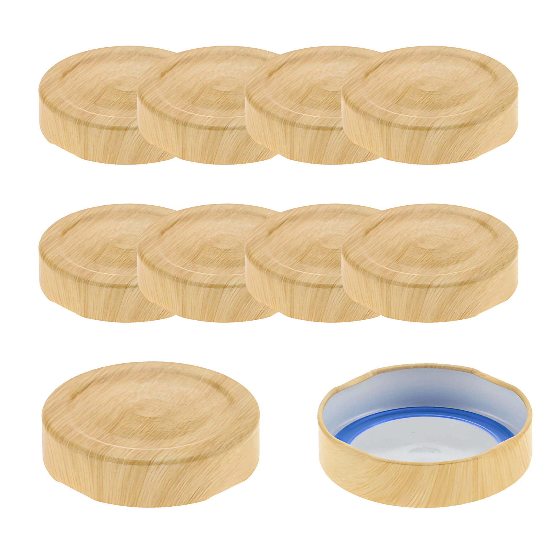 TO 58 Deep Holzdekor matt past. mit Button BLUESEAL, 10 Stück