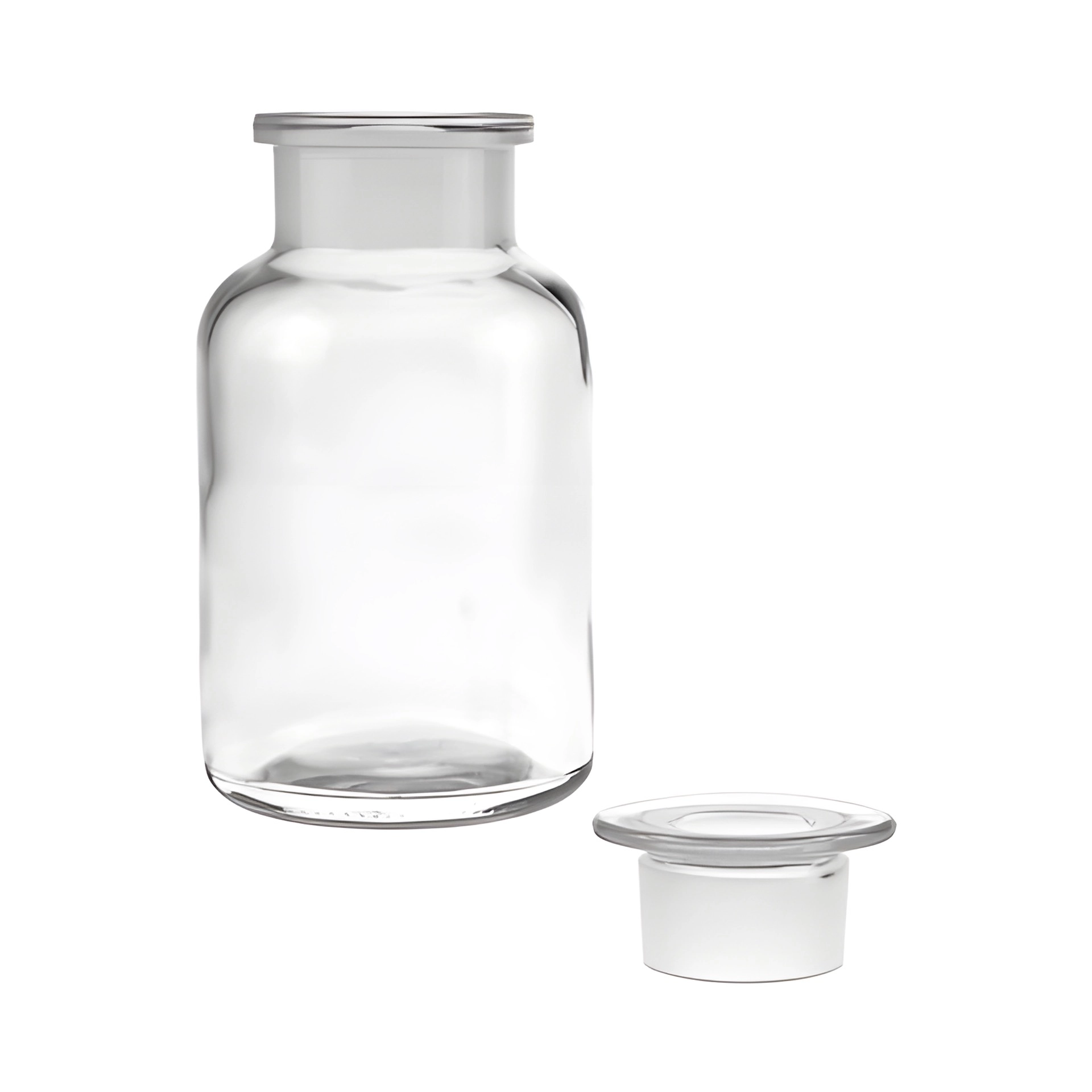 Apothekerflasche mit Glasstopfen 1000 ml weiß