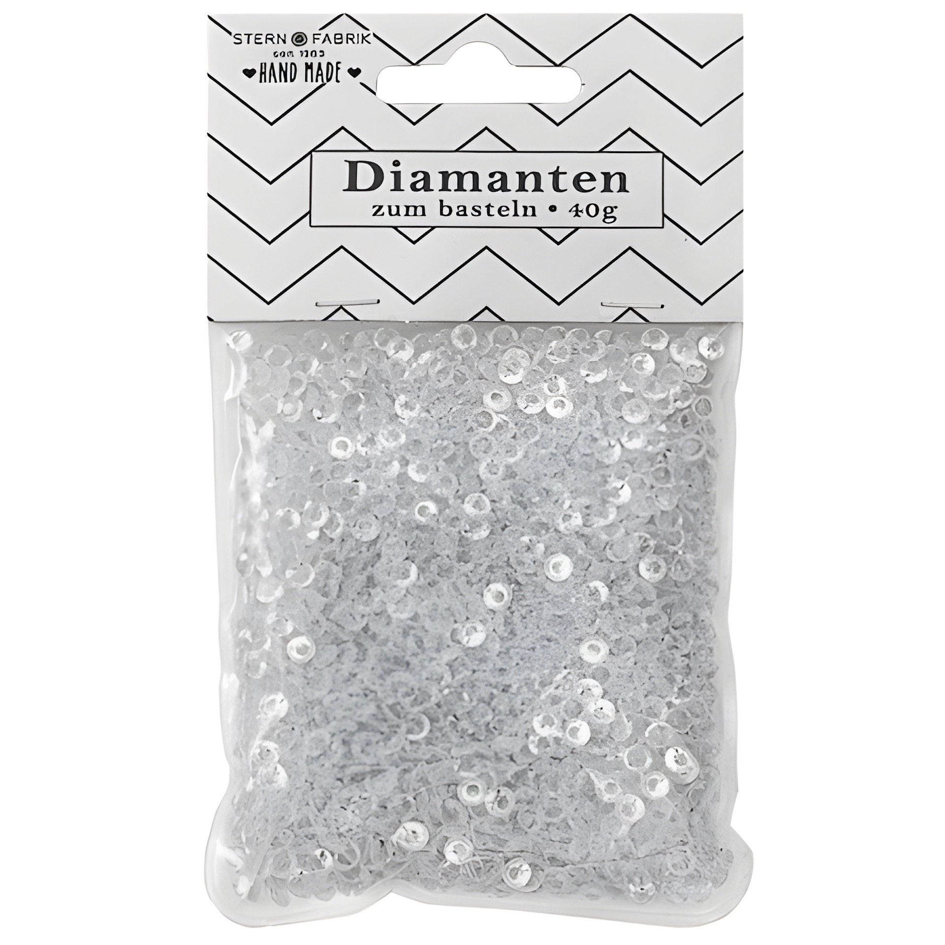 Streudeko 'Diamanten' weiß 40 g