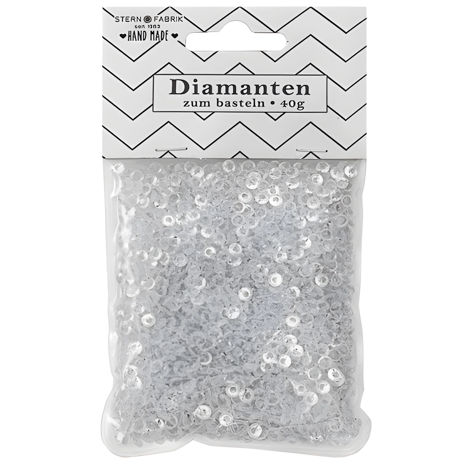 Streudeko 'Diamanten' weiß 40 g
