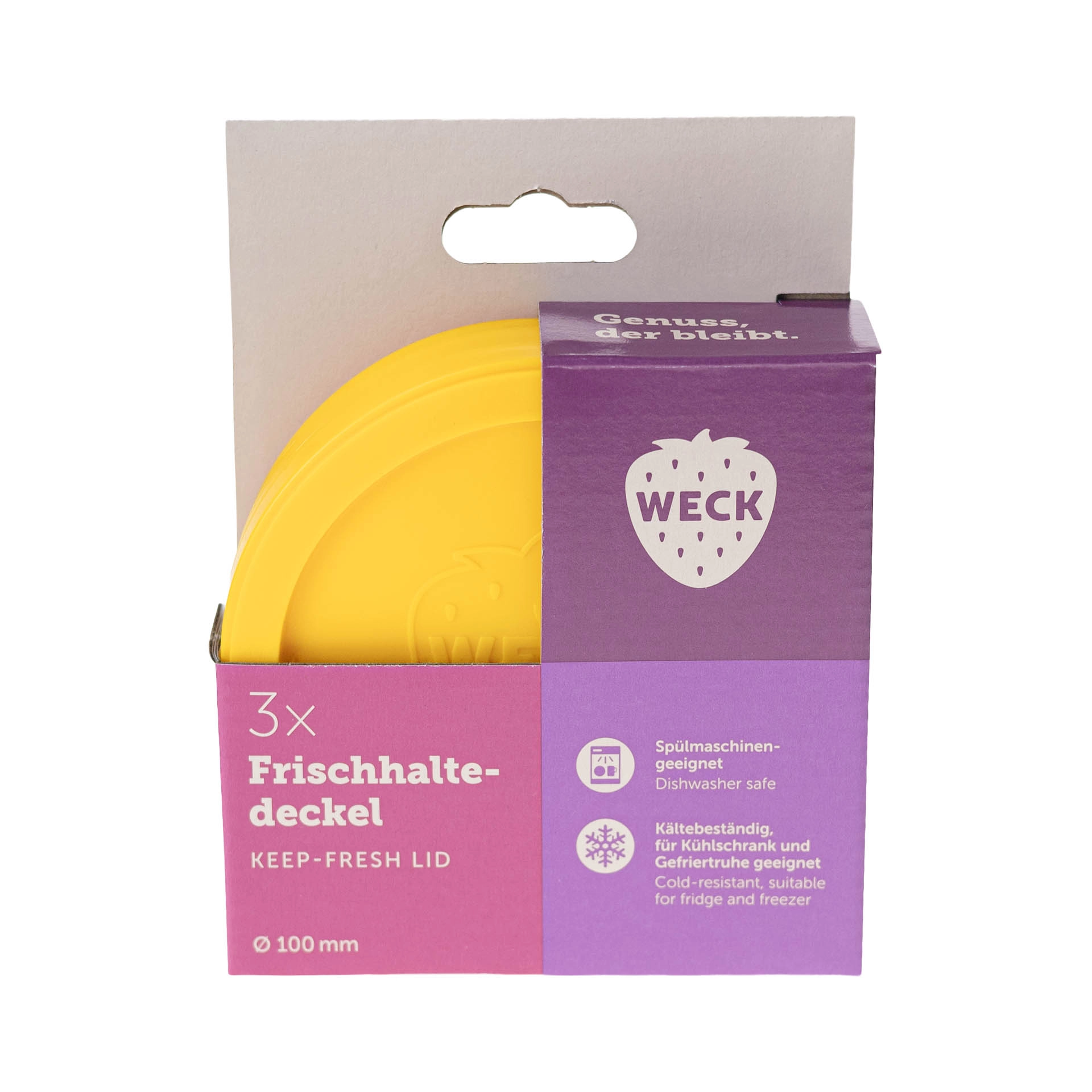 3 x WECK-Frischhaltedeckel mango RR 100