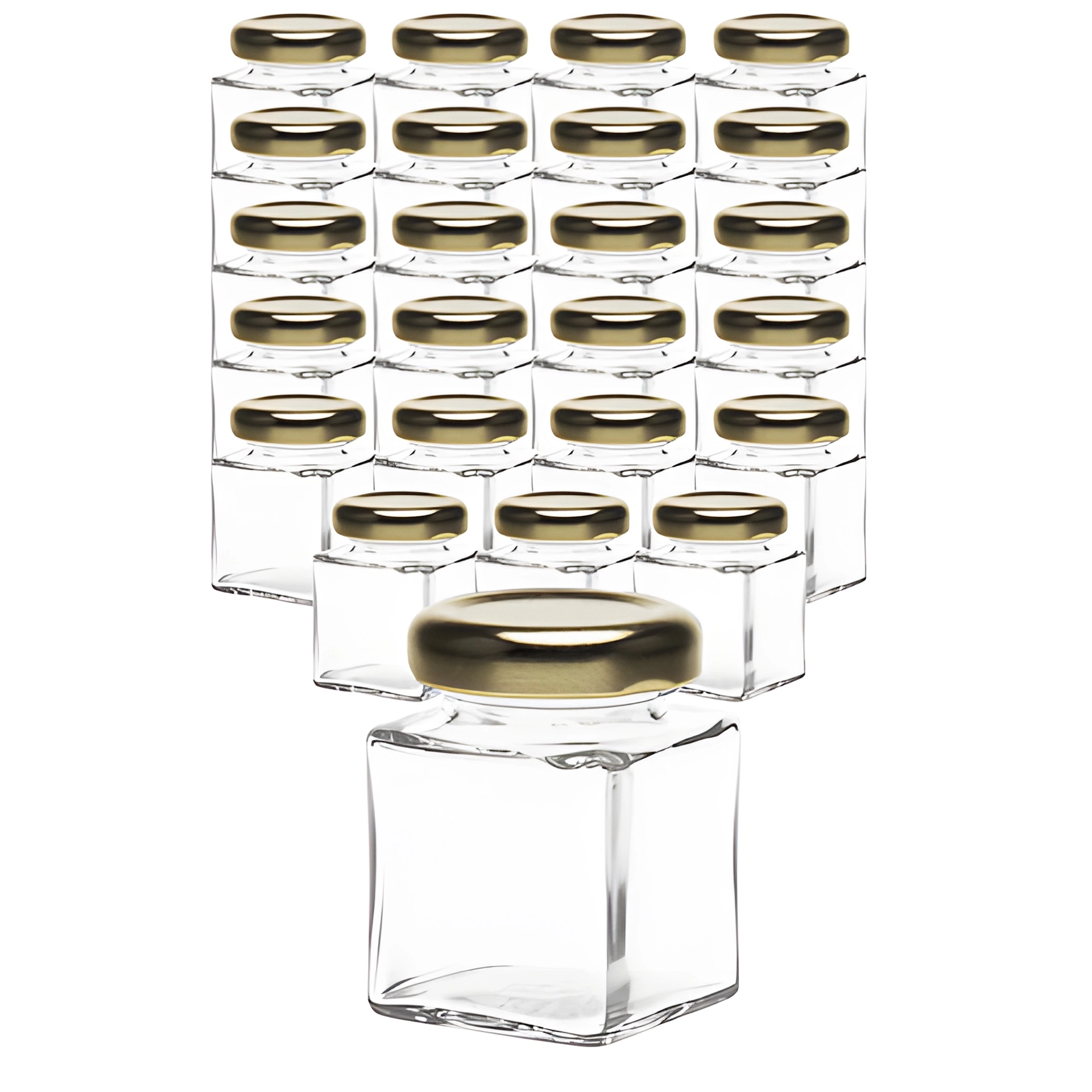24er Set Cubi 50 ml TO 38 mit Deckel gold
