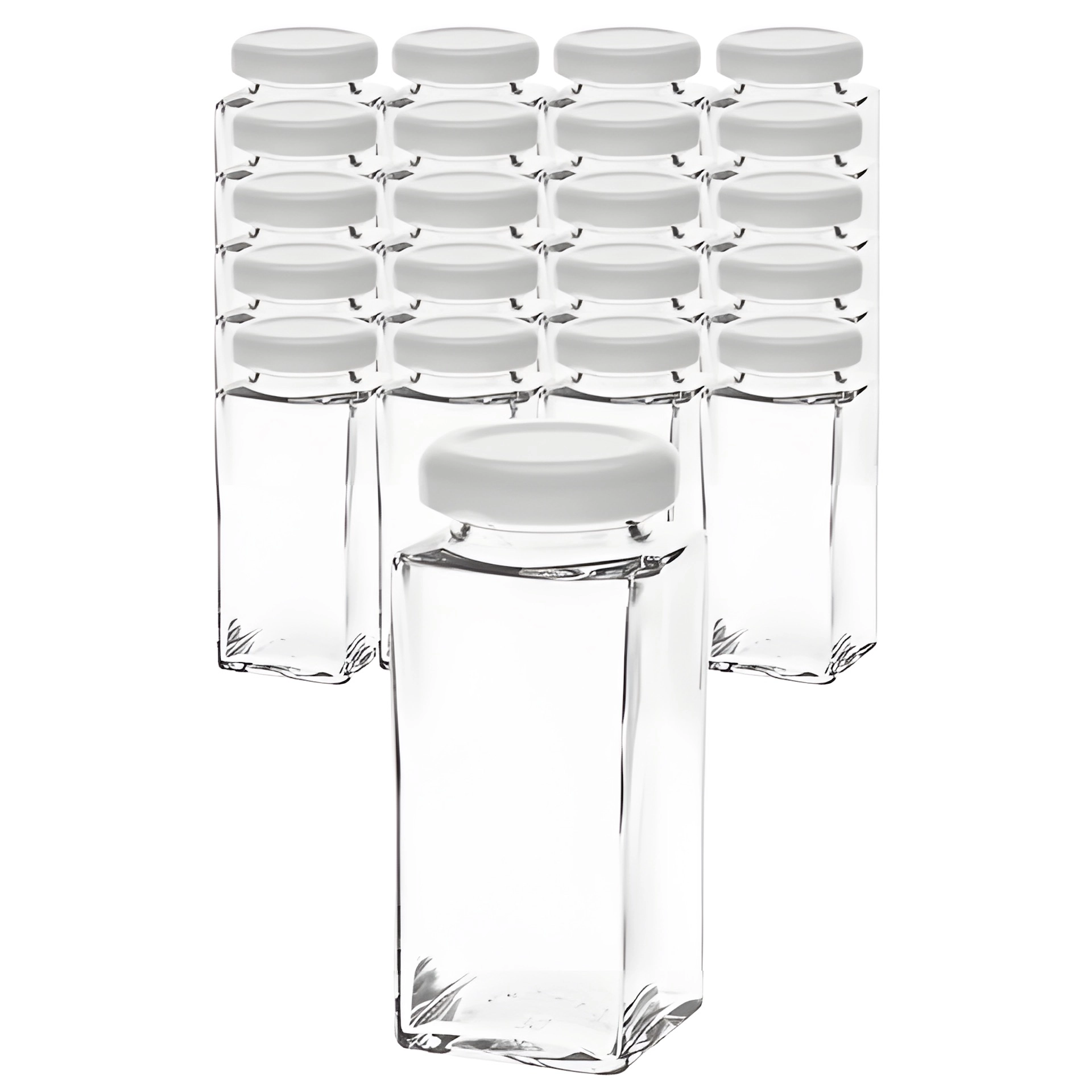 24er Set Cubi 100 ml TO 38 mit Deckel weiß