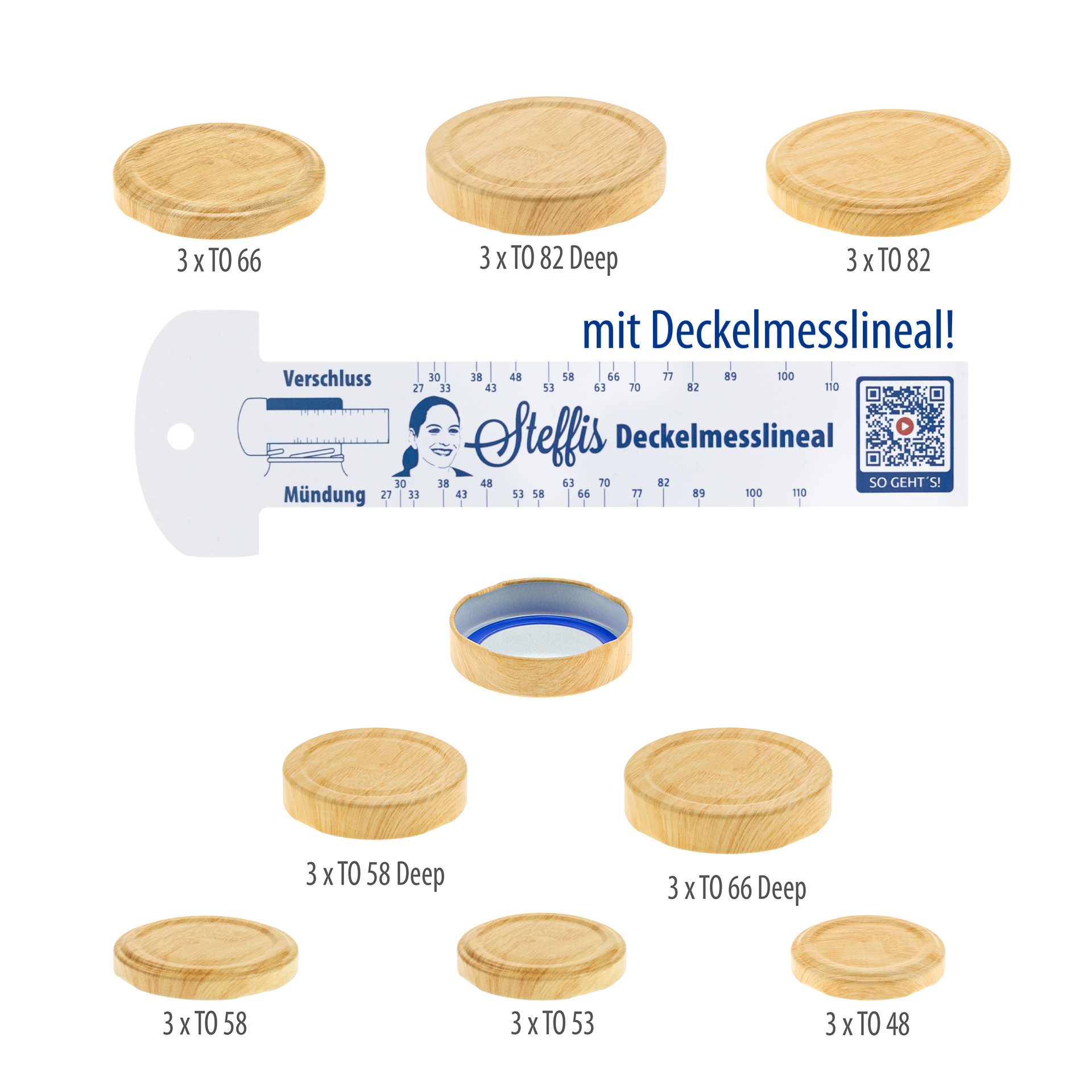 TO Verschlüsse Holzdekor BLUESEAL, 24er Set