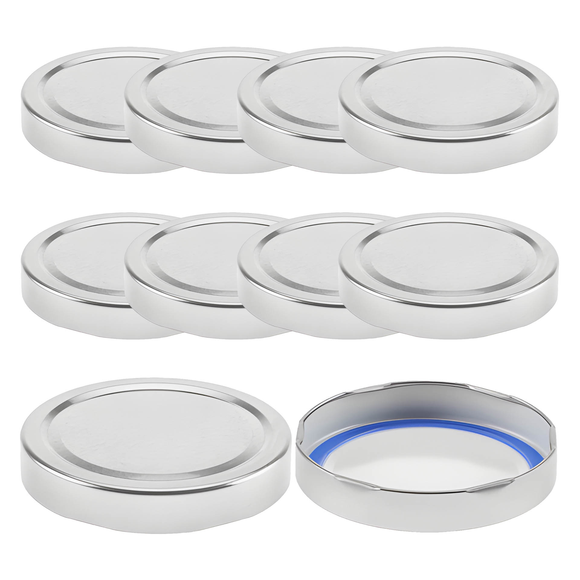 TO 82 Deep silber für Kaltabfüllung BLUESEAL, 10 Stück