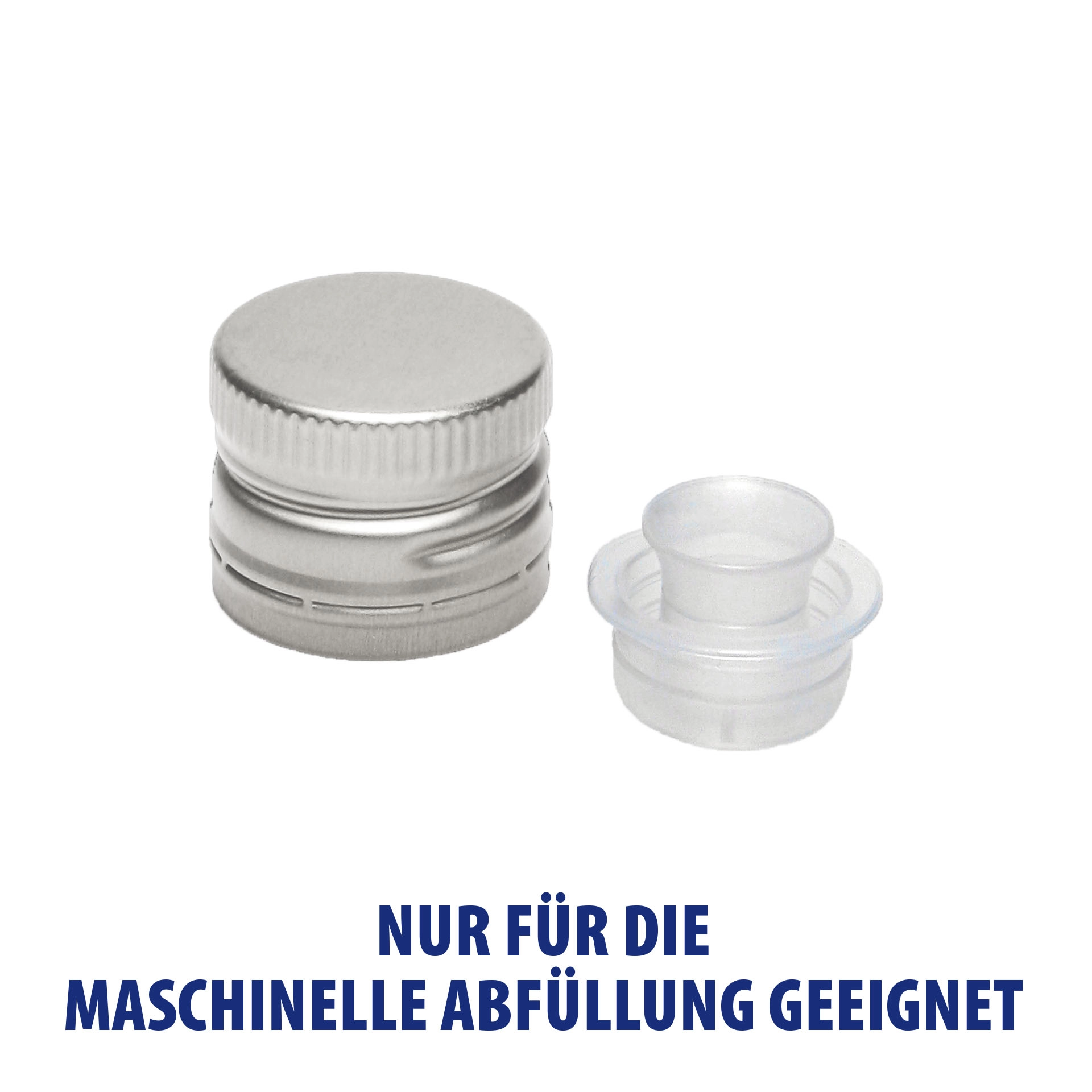 PP 31,5 silber Aluminium mit Ausgießer und Originalitätsring