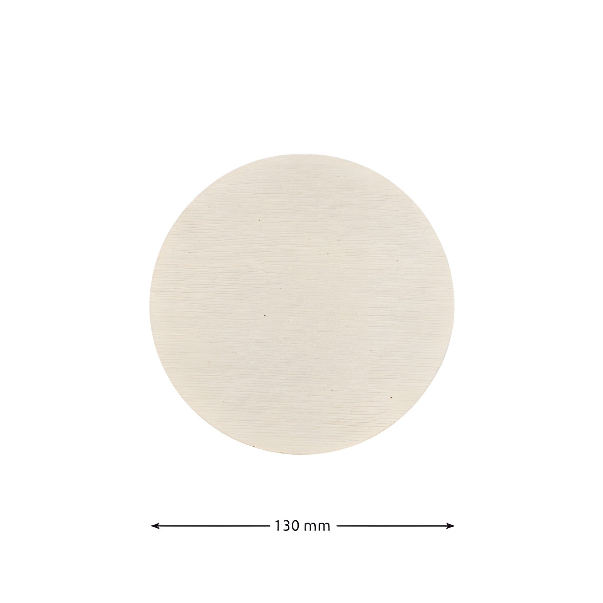 Deckchen 130 mm natur rund