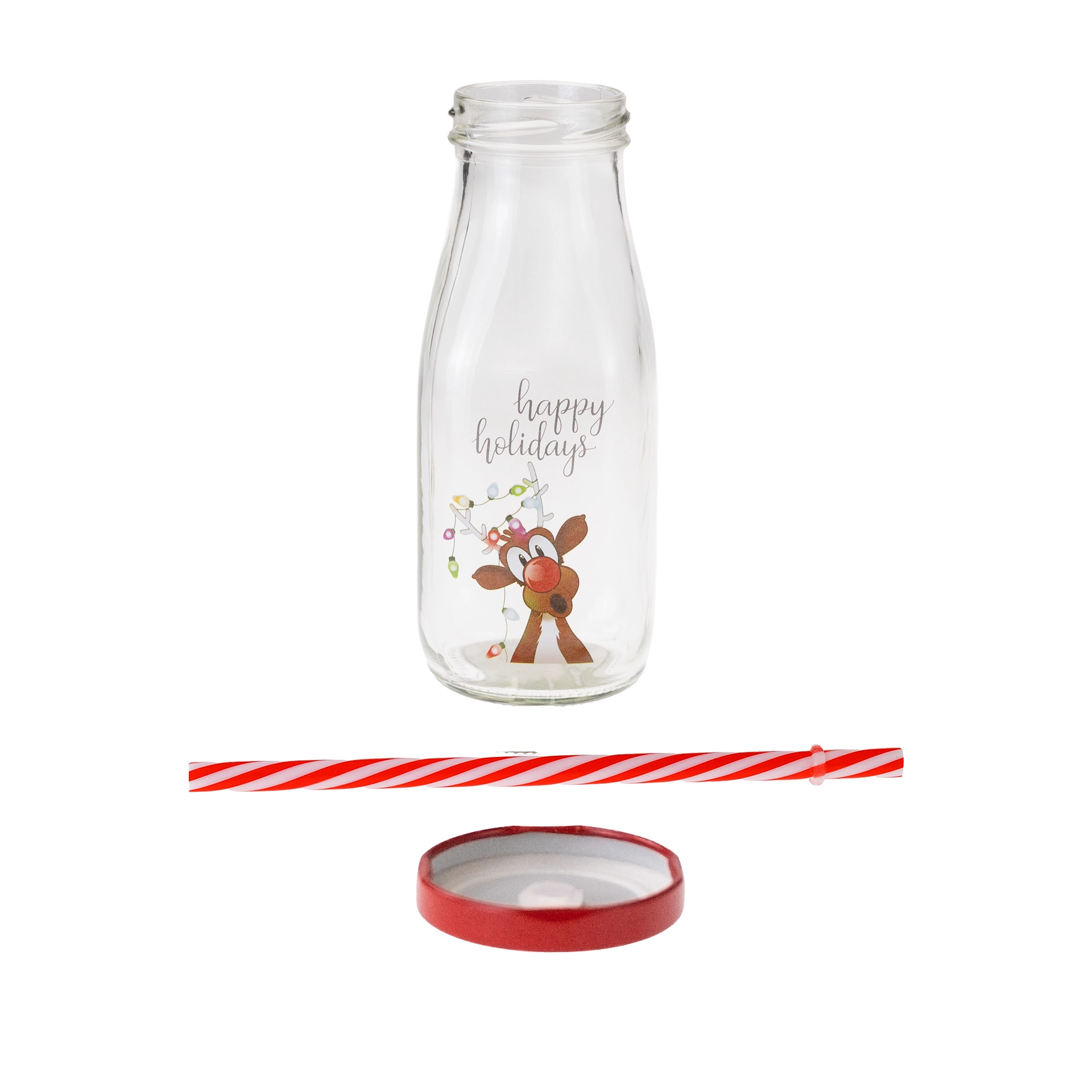 Trinkhalmflasche 'Rentier' 300 ml