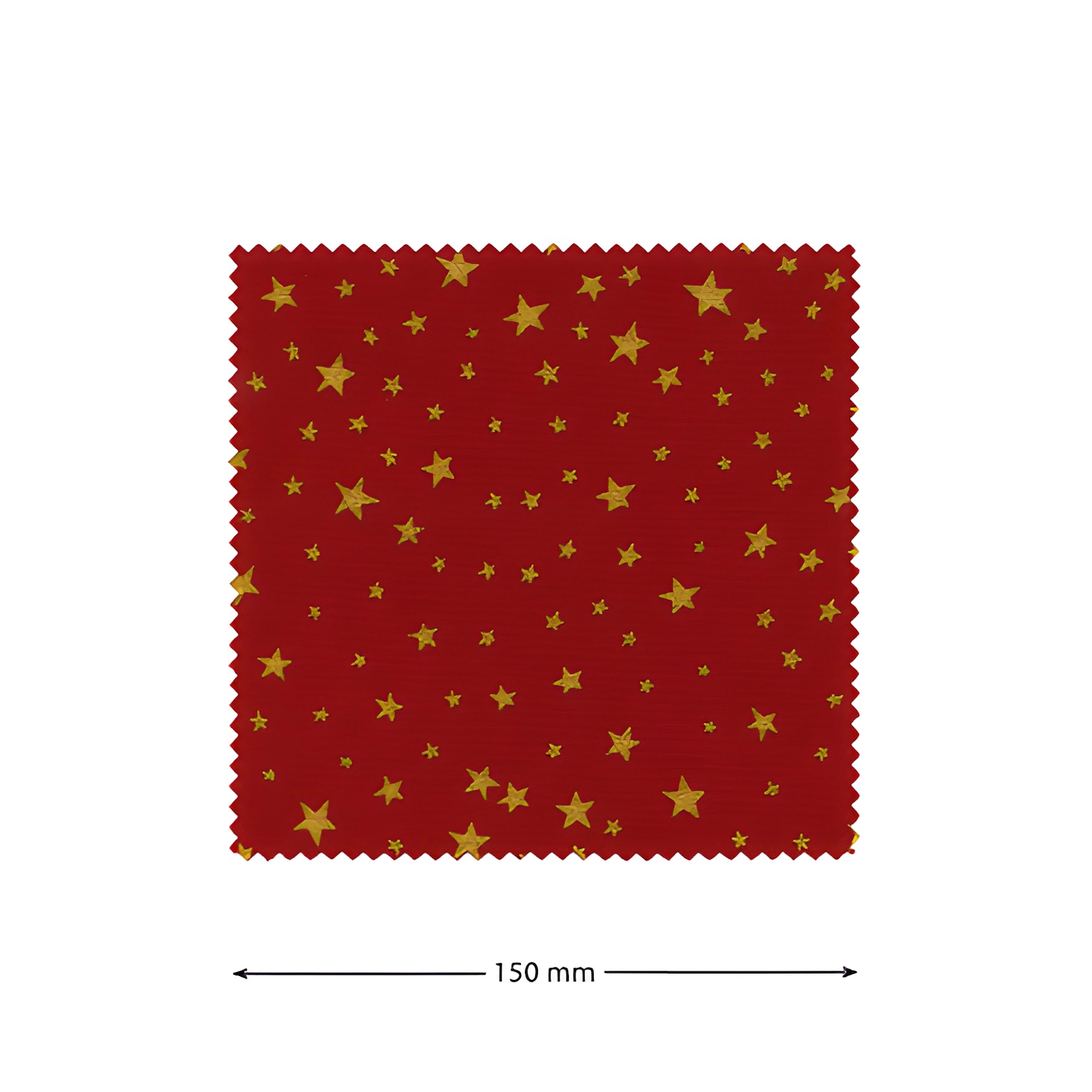 Deckchen 150 mm rot mit goldenen Sternen