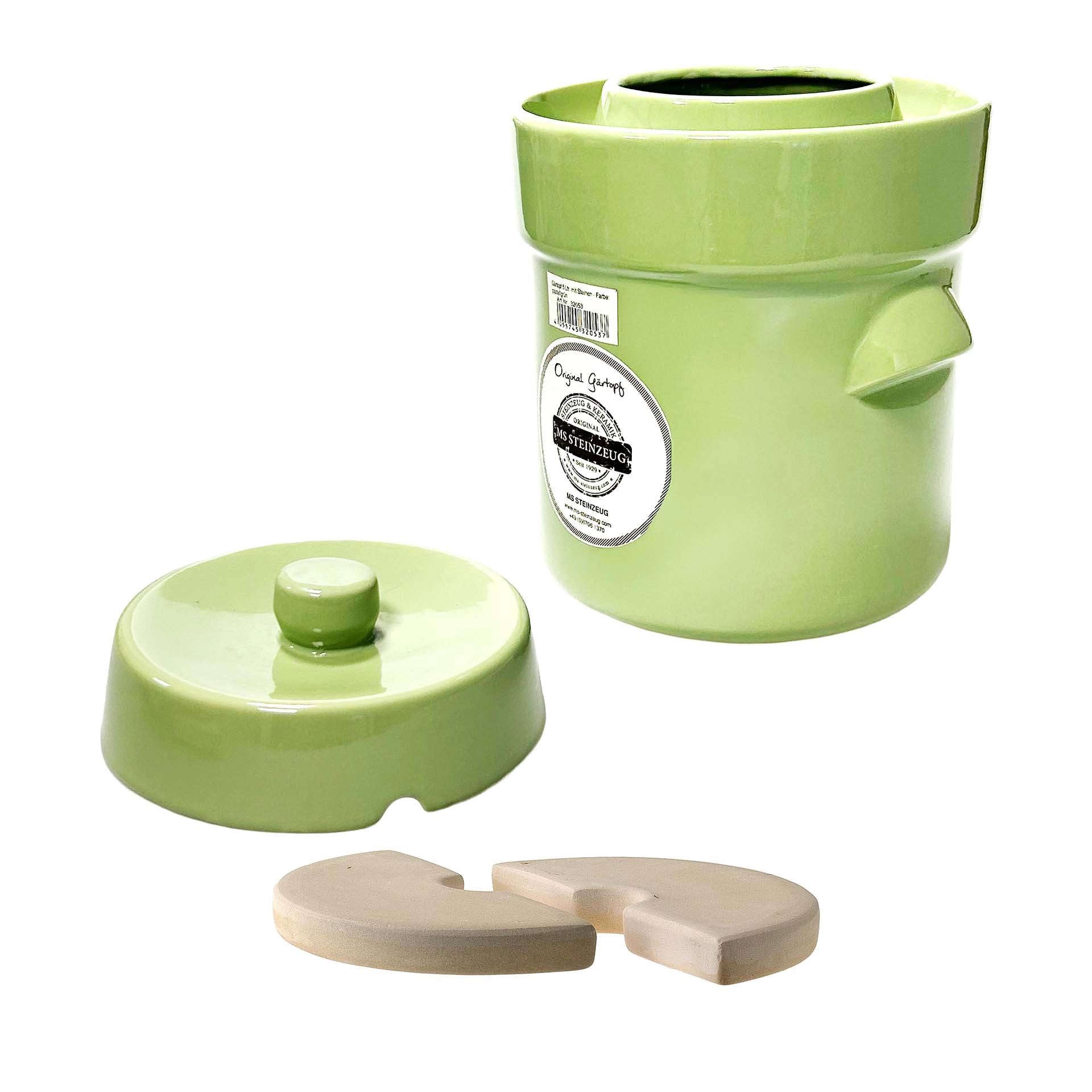 Gärtopf 5 Liter grün mit Beschwerungssteinen
