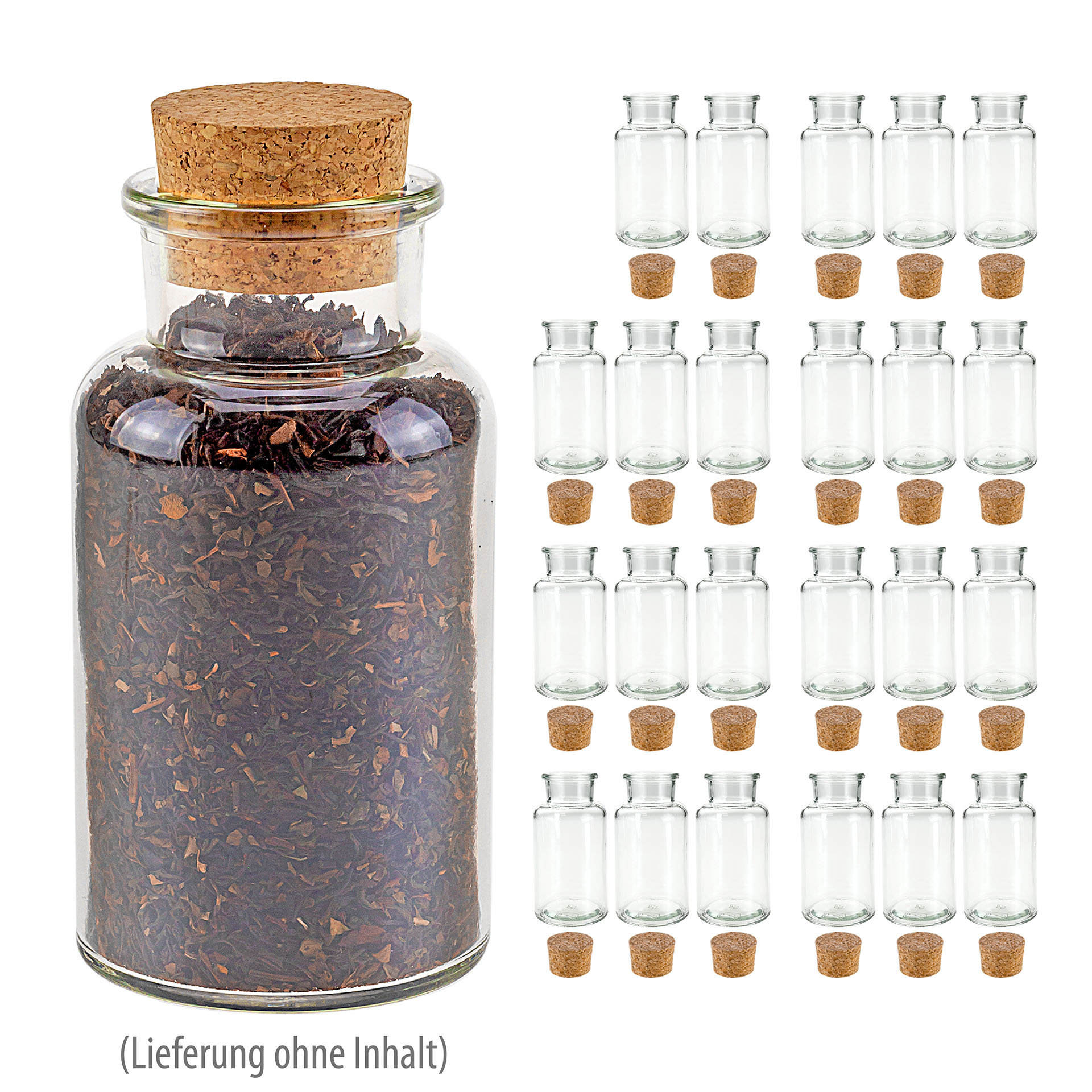 Korkenglas 300 ml, 24er Set