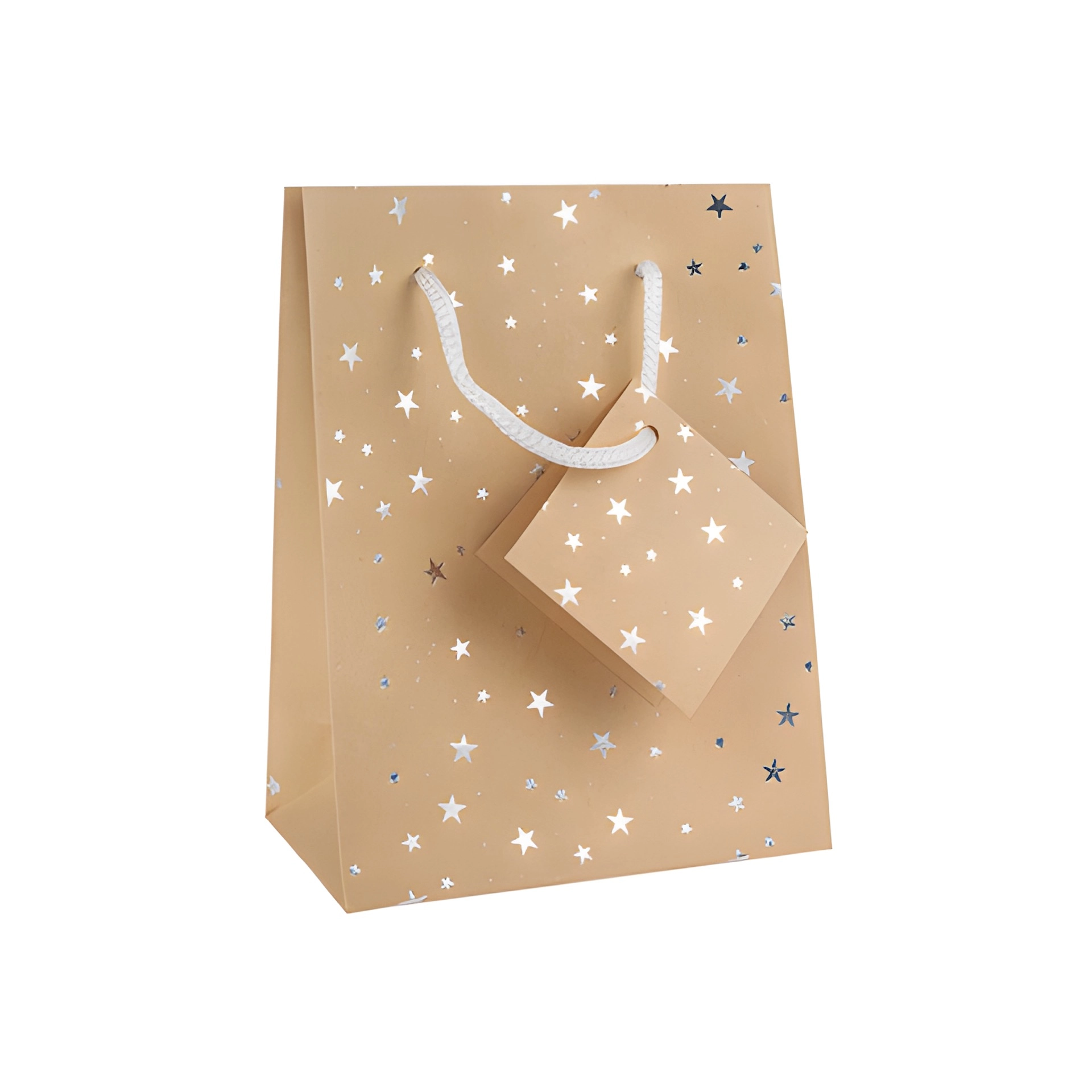 Geschenktüte 'Sterne' silber, klein