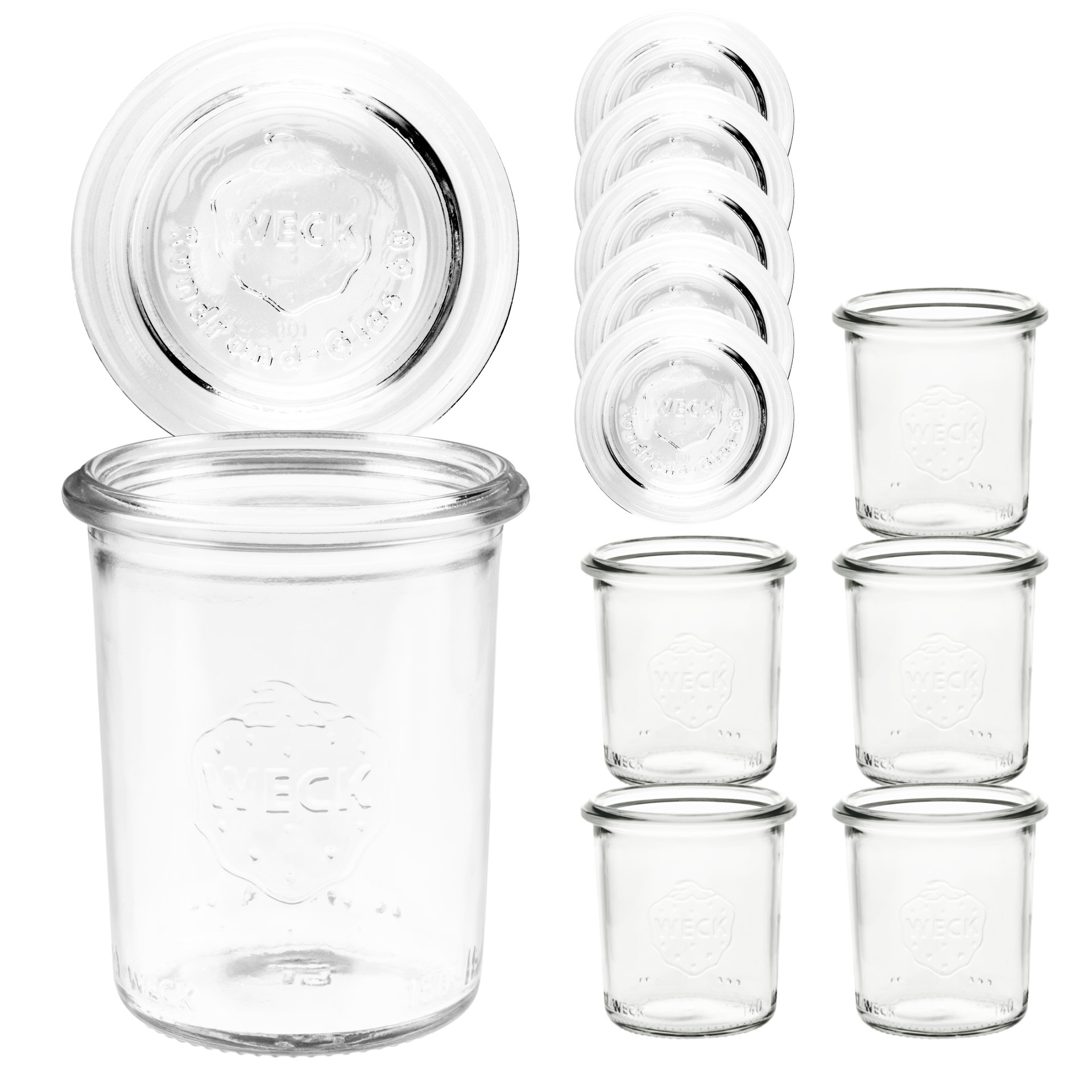 WECK-Mini-Sturzglas 160 ml + Glasdeckel, 6er Set