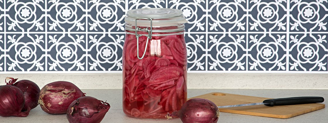 Pinke Zwiebeln