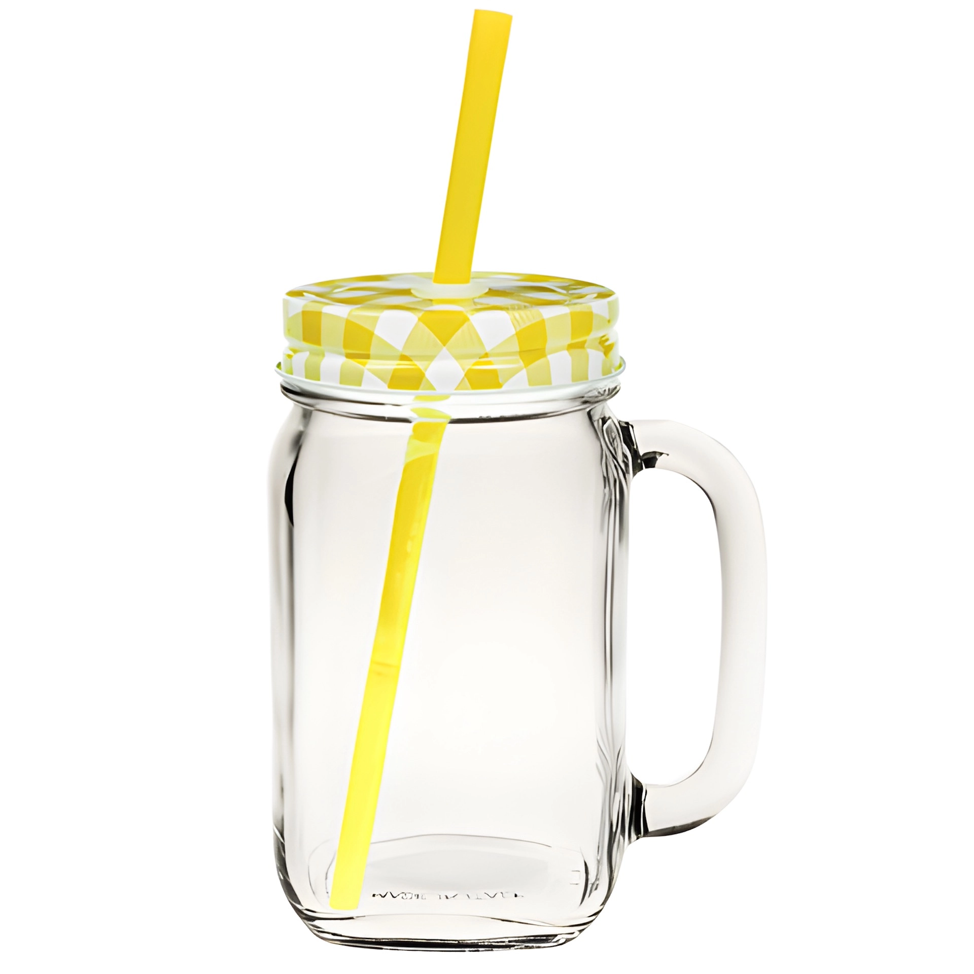 Trinkhalmglas 450 ml gelb