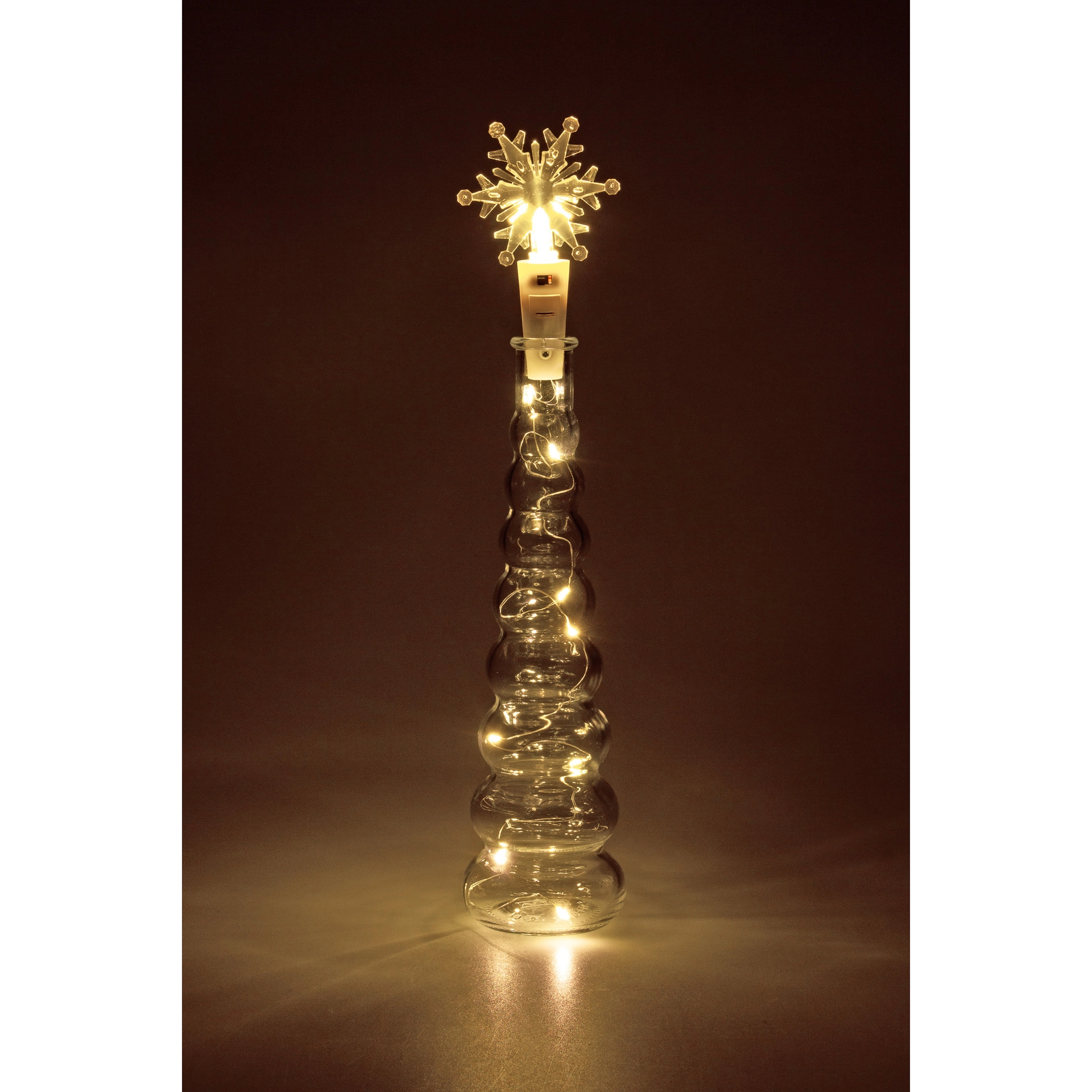 Flaschenlicht 'Schneeflocke', 8 LEDs