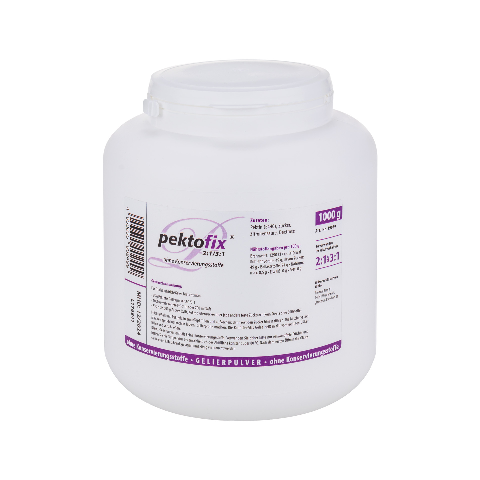 Pektofix Gelierpulver 2:1 / 3:1, 1 kg