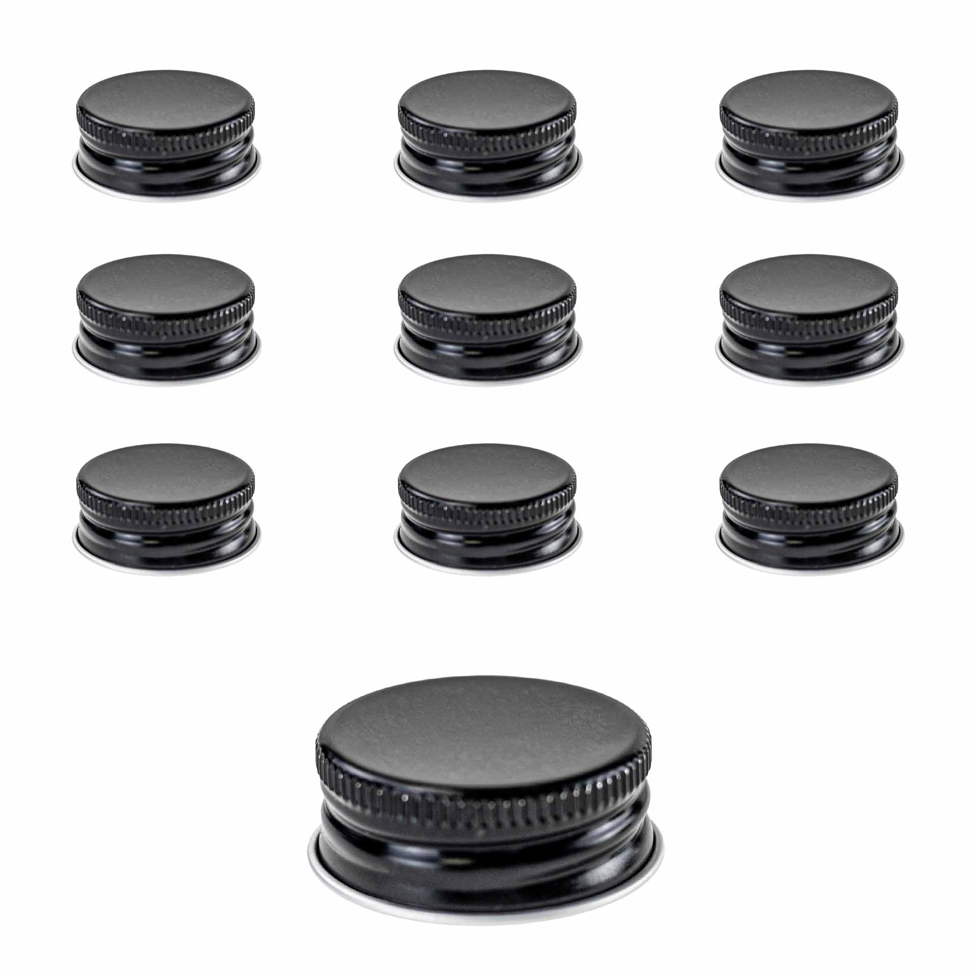 PP 31,5 schwarz Aluminium, 10 Stück