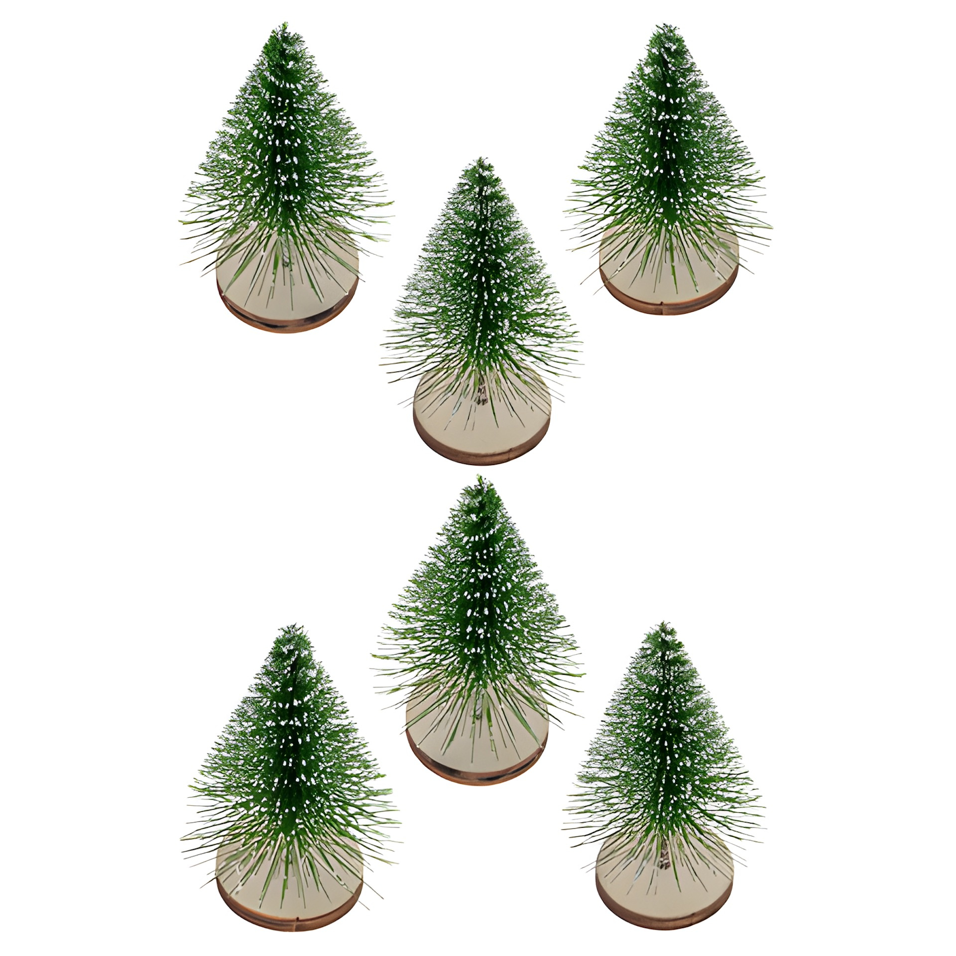 Deko-Tannenbaum 8 cm, 6 Stück