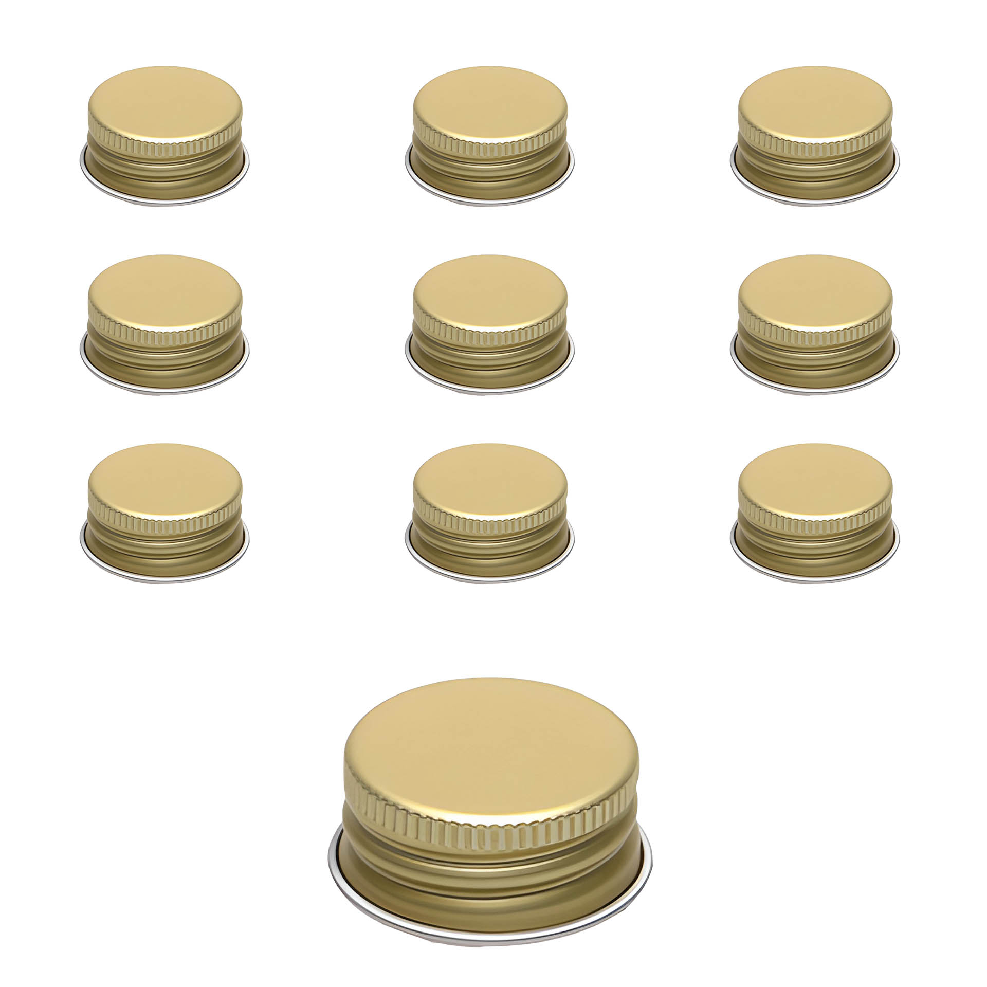 PP 28 gold Aluminium, 10 Stück