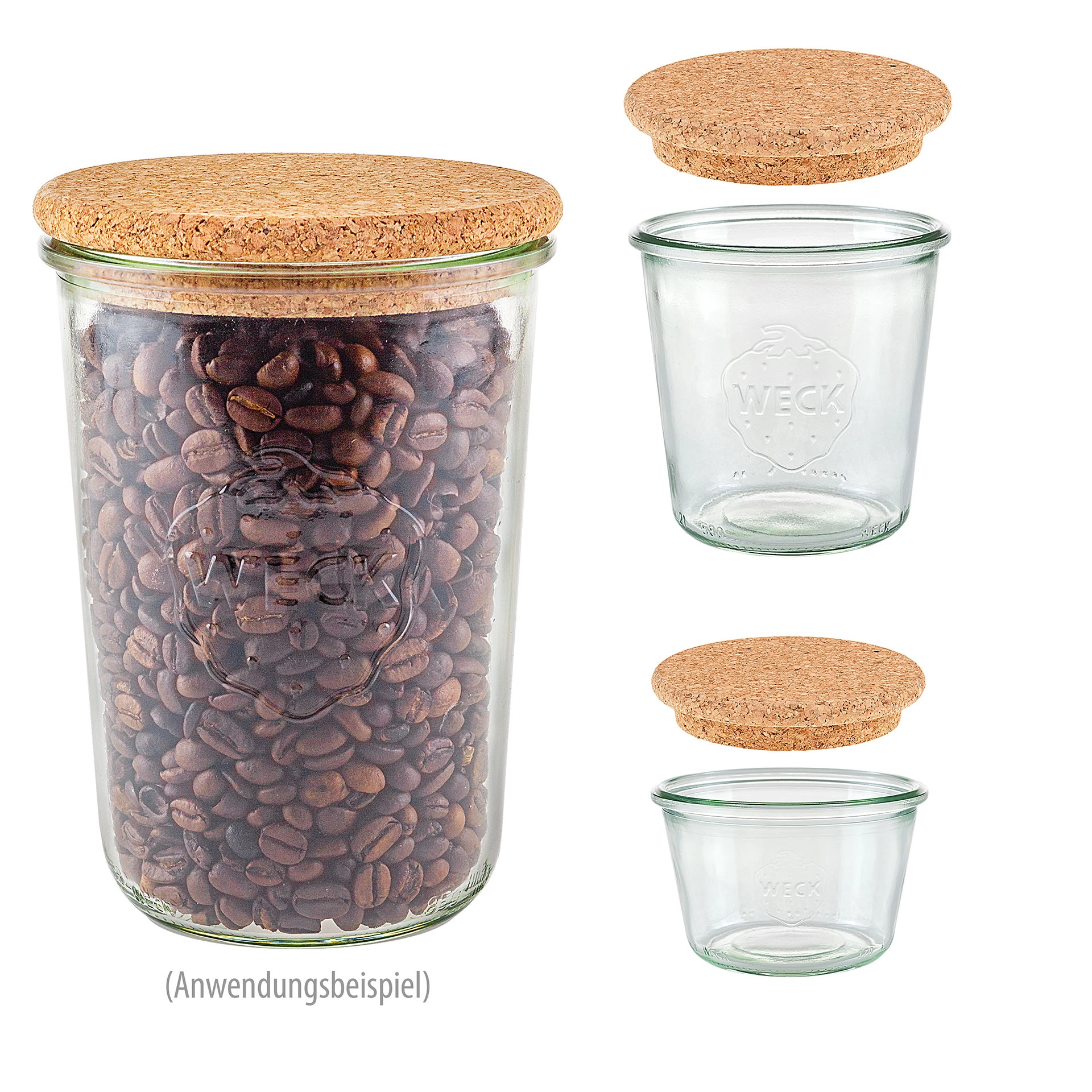 WECK-Sturzglas mit Pilzkorken, 3 Größen
