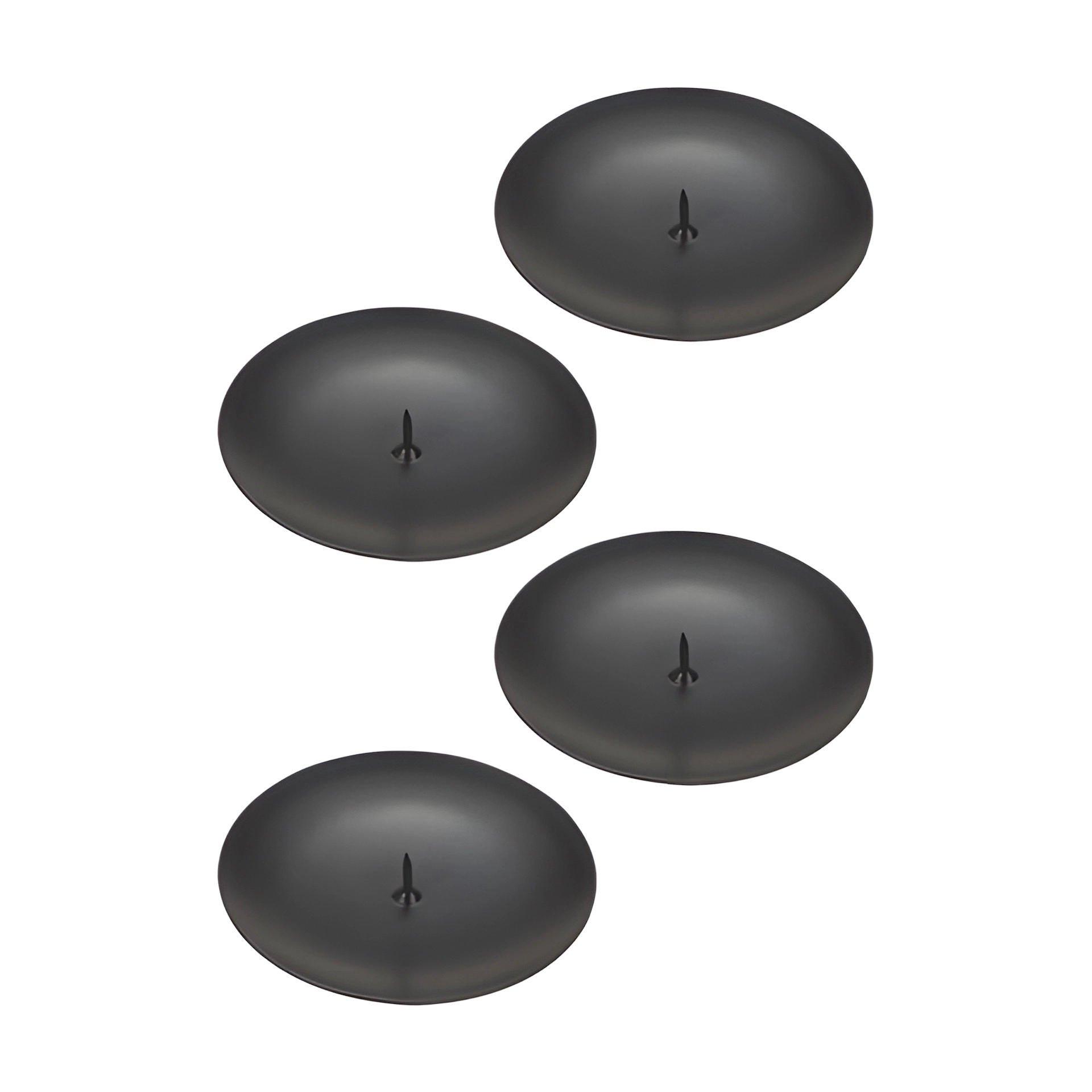 Kerzenhalter 'Adventskranz' Ø 8 cm, schwarz, 4 Stück