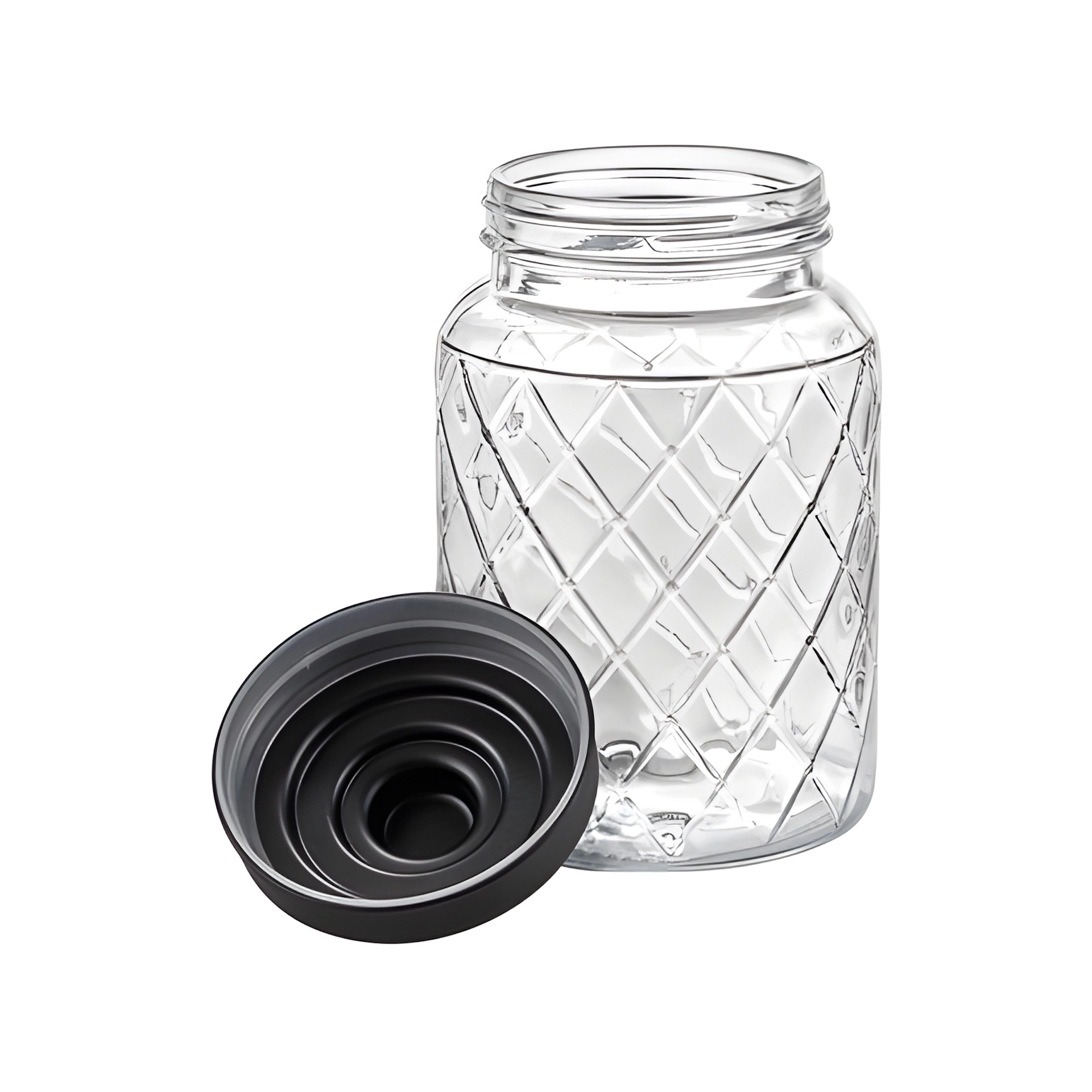 Vorratsglas 'Raute' 1000 ml mit Schraubdeckel