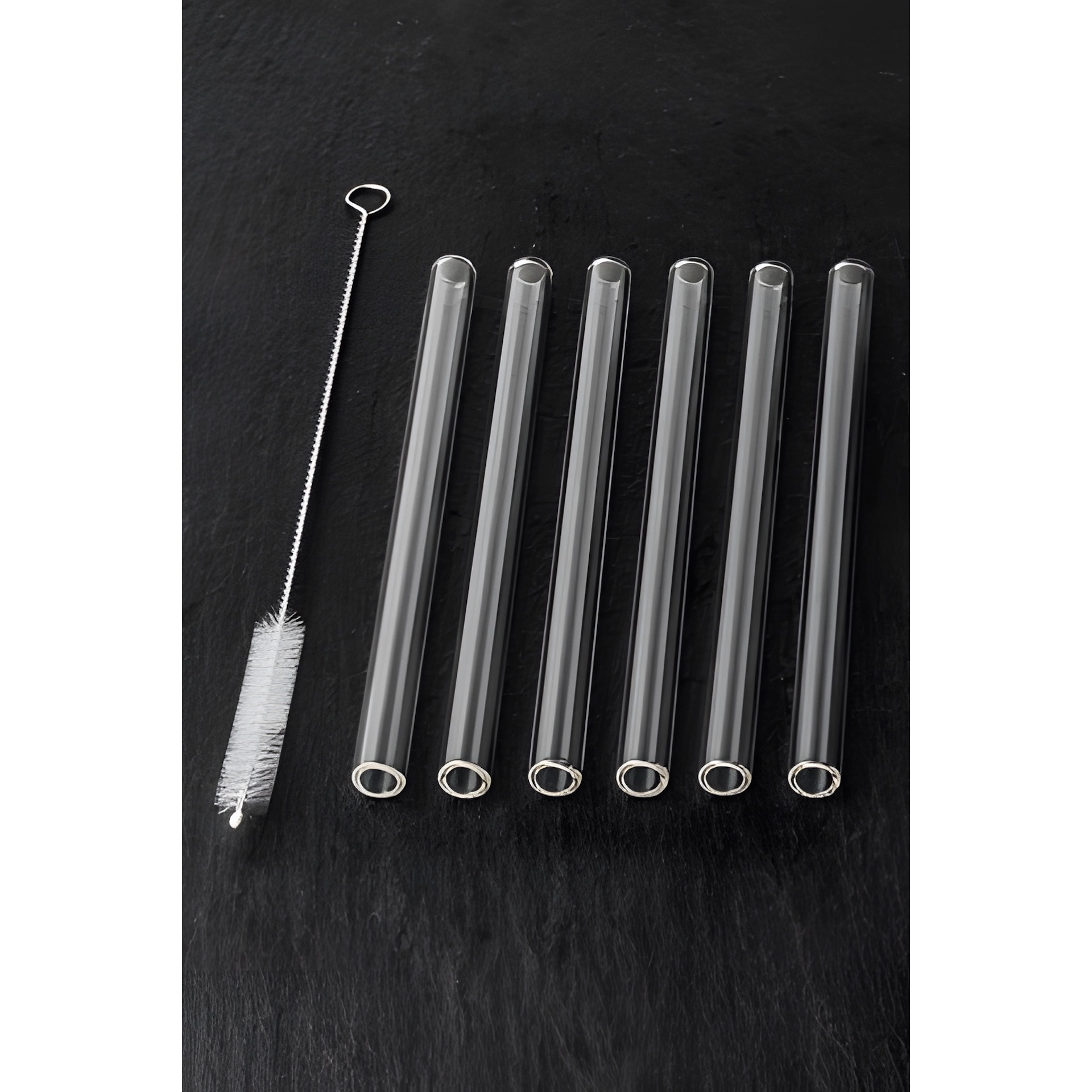 Glastrinkhalme 15 cm, Ø 10 mm, 6 Stück
