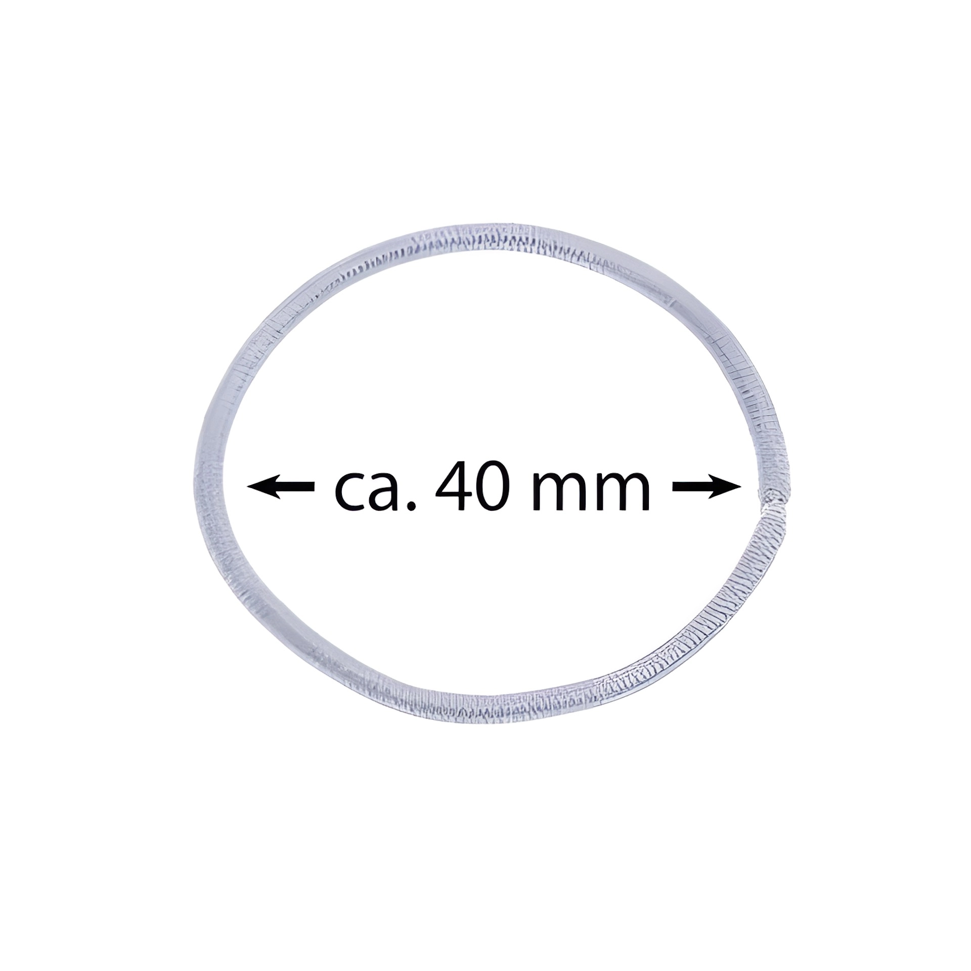 Elastische Schlaufen 40 mm, silber, 10 Stück